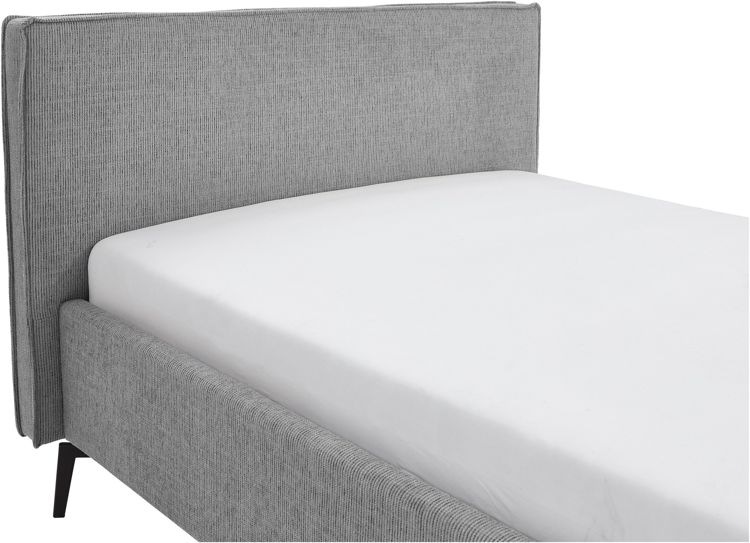 meise.möbel Polsterbett »Riva II«, mit schwarzen Metallfüßen, wahlweise mit Bettkasten