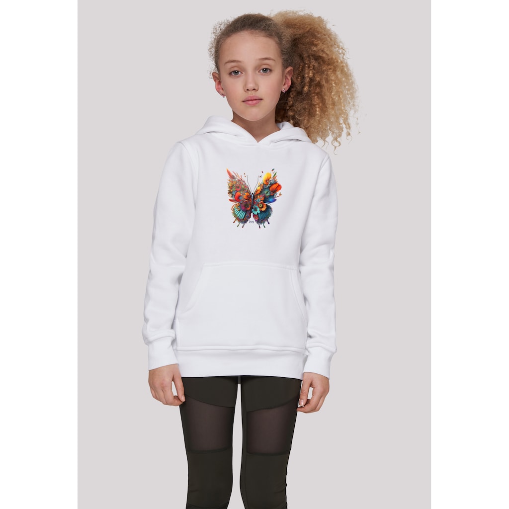 F4NT4STIC Kapuzenpullover »Schmetterling Blumen«