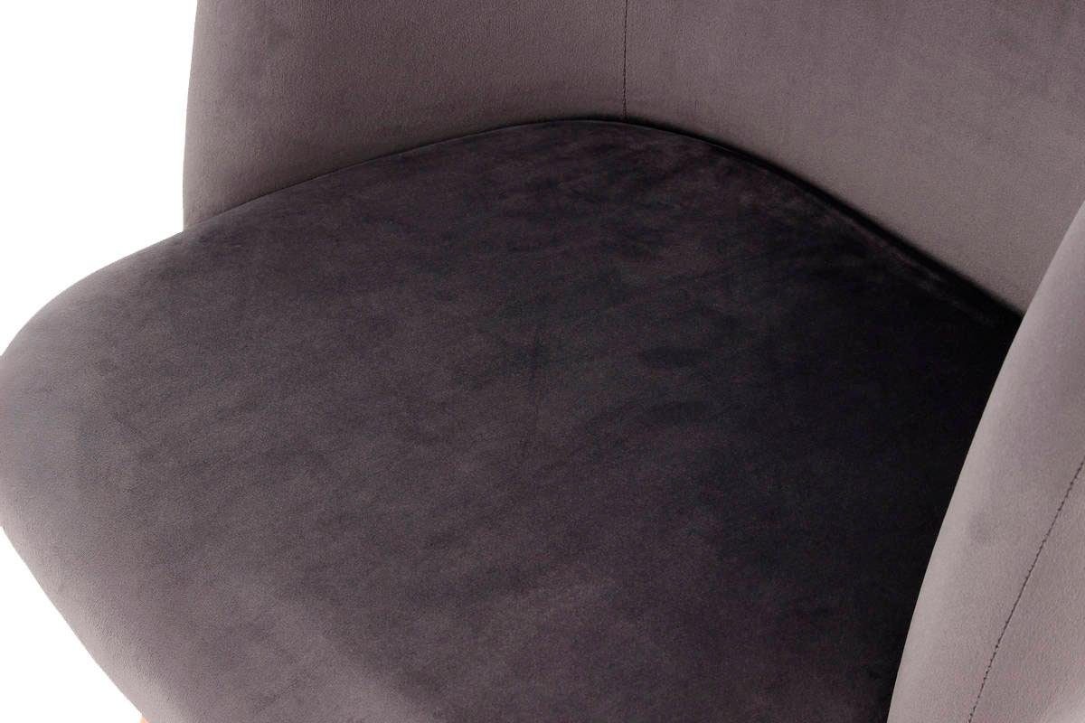 Kayoom Polsterstuhl »Stuhl Celina 110 2er-Set Grau,samtweicher Bezug in moderner Farbgebung« (Set) 2 Stk.samtweicher Bezug, bequem, zeitlos, Hingucker in jedem Wohnbereich