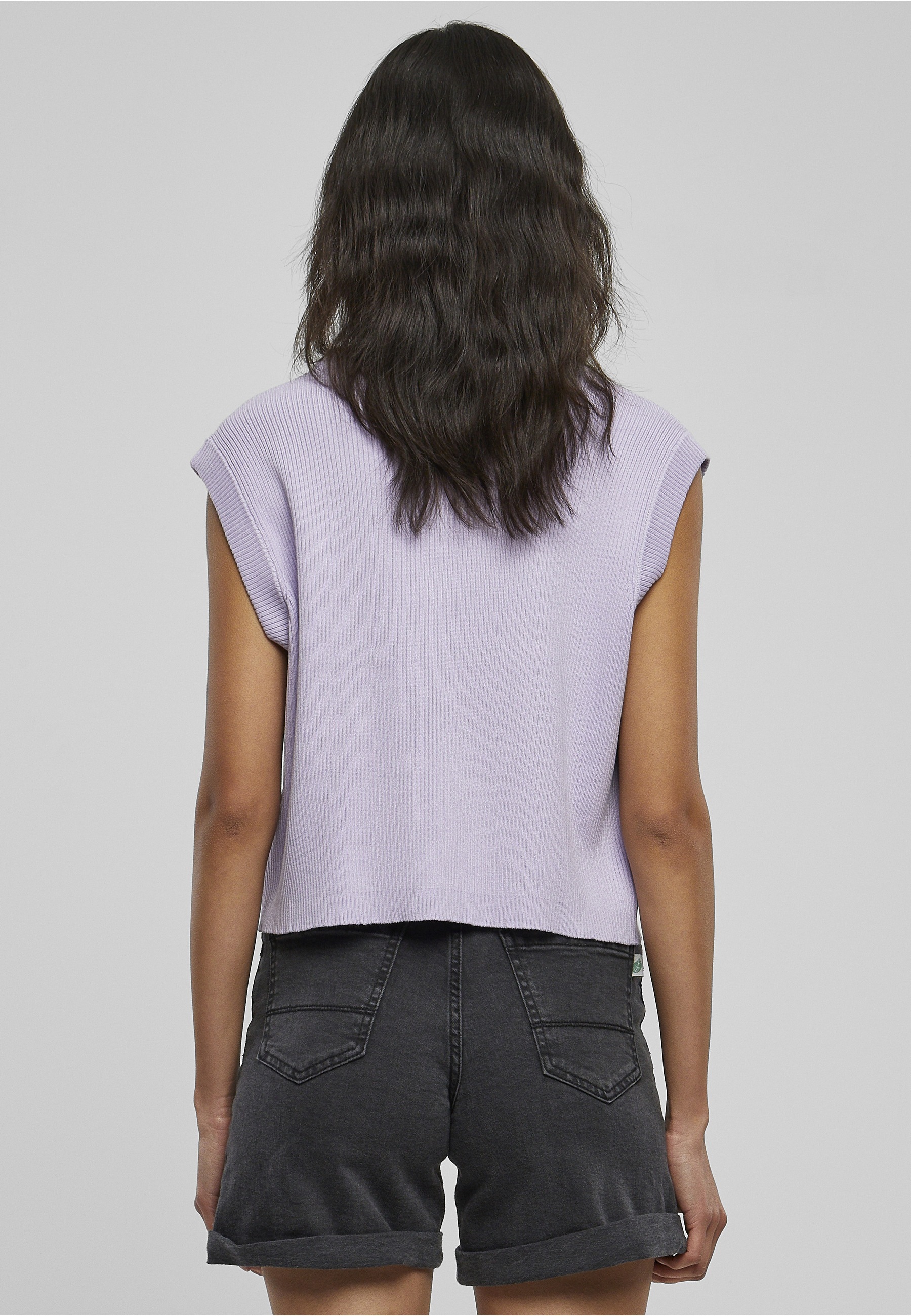 URBAN CLASSICS Rundhalspullover »Urban Classics Damen Ladies Short Knittd Slip On« 1 Stk.