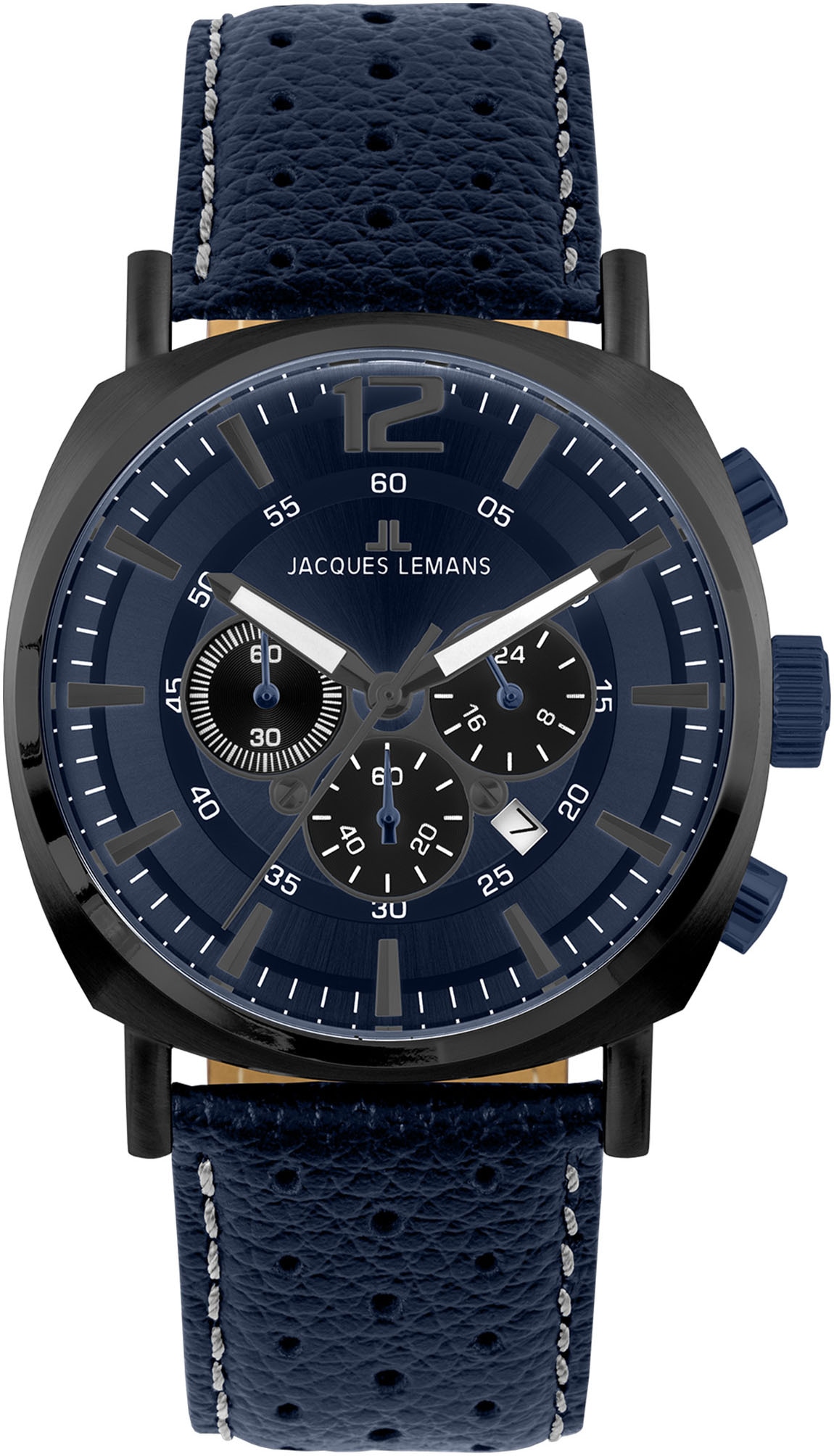 Jacques Lemans Chronograph »Lugano«, Quarzuhr, Armbanduhr, Herrenuhr, Datum, Stoppfunktion