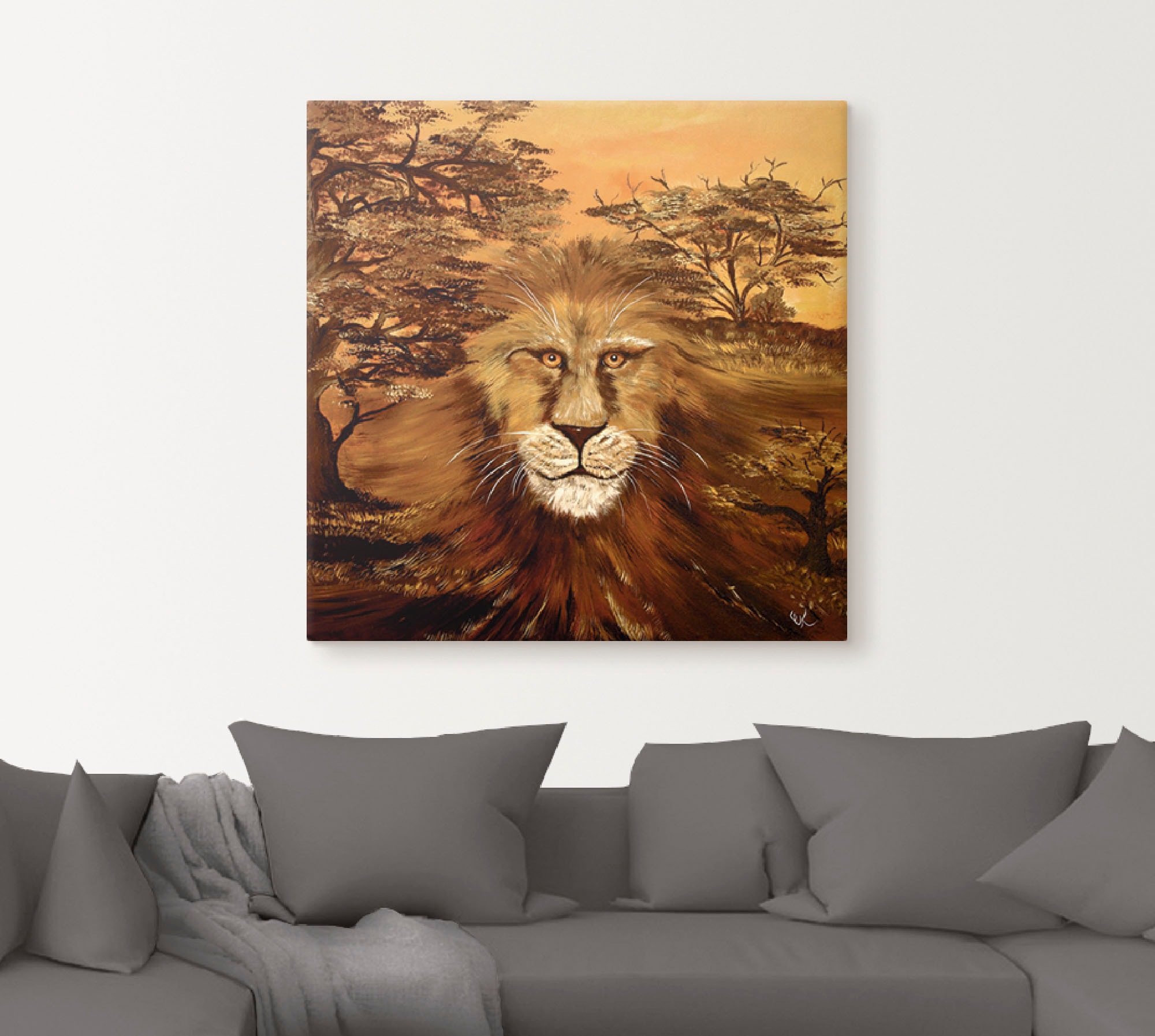 Artland Wandbild »Löwe des Landes«, Animal Fantasy, (1 St.), als Alubild, Leinwandbild, Wandaufkleber oder Poster in versch. Größen