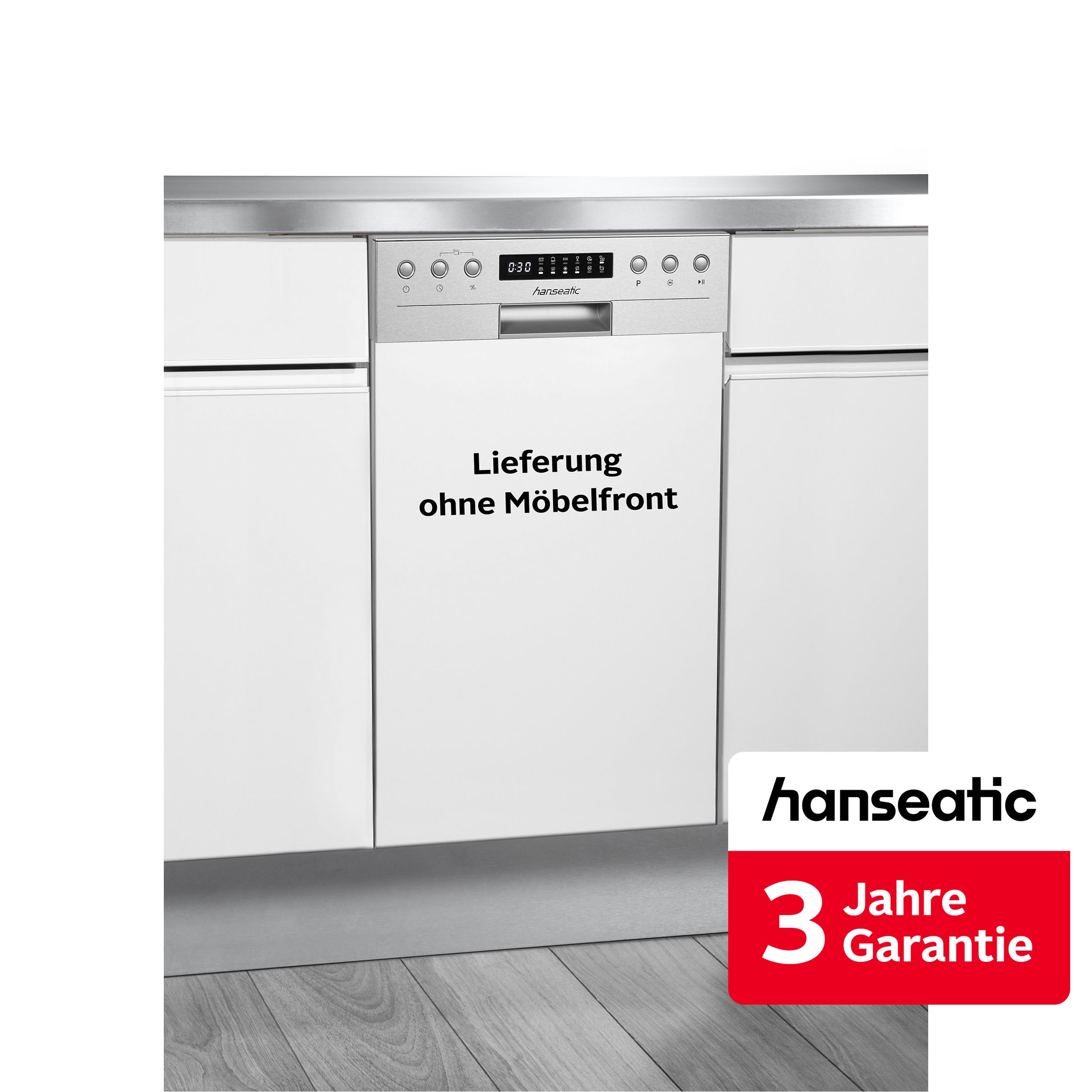 Hanseatic teilintegrierbarer Geschirrspüler "HGTI4582C10J7710DS" 10 Maßgedecke inkl. 3 Jahre Herstellergarantie