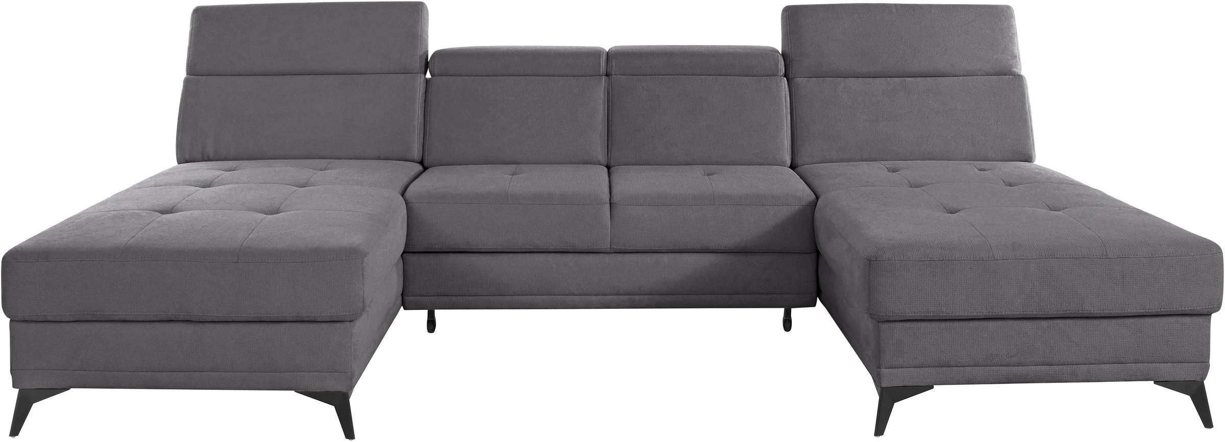 Home affaire Wohnlandschaft "Cardiz U-Form" inkl.Kopfteilverstellung und Fe günstig online kaufen