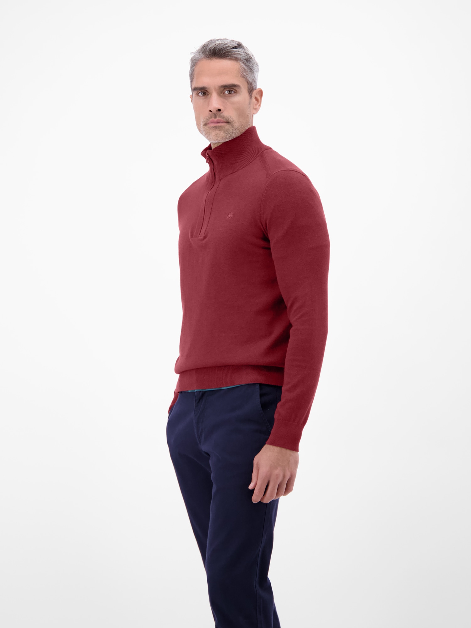 LERROS Troyer »Flachstrickpullover mit Troyerkragen«