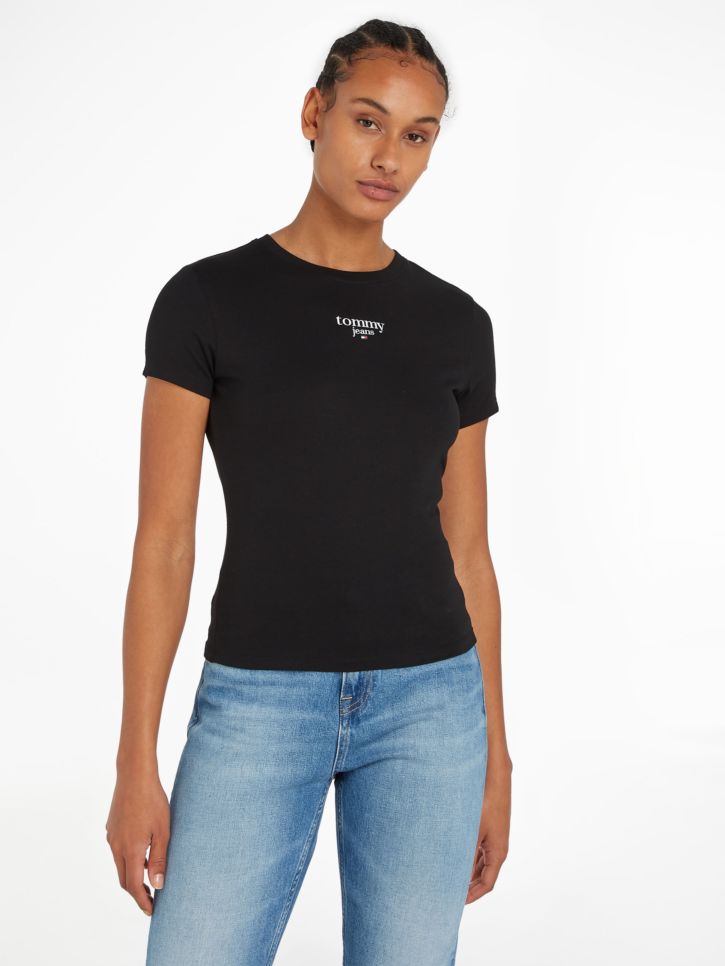 Tommy Jeans Curve T-Shirt »TJW SLIM ESSENTIAL LOGO 1 SS EXT«, Große Größen