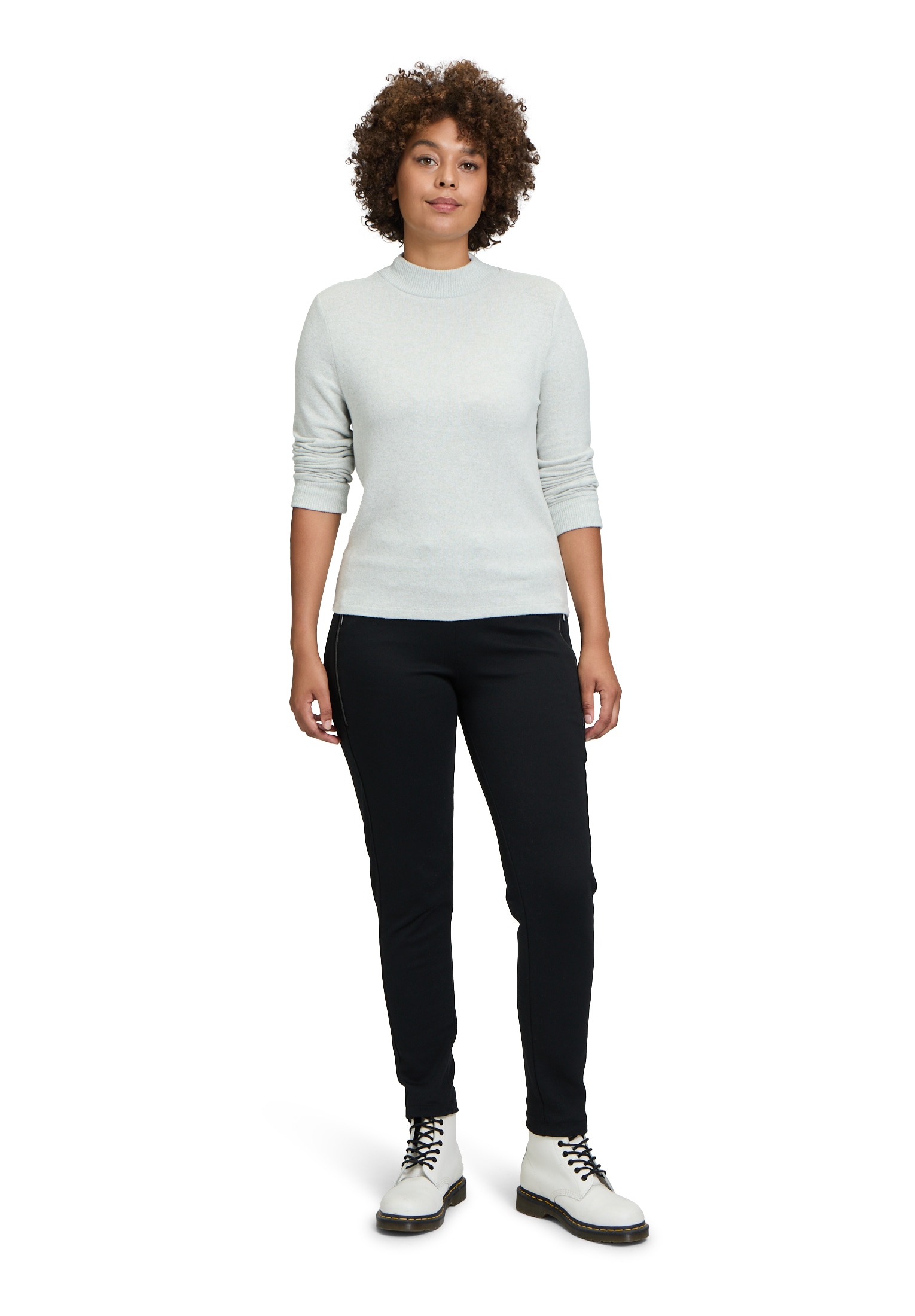 Cartoon Stoffhose »Cartoon Damen Casual-Hose mit Reißverschlusstaschen«, Material
