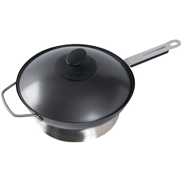 Black Friday OUTDOORCHEF Wok, Karbon-Stahl, (3 tlg.), Barbecue Topf Ø: 33  cm | BAUR