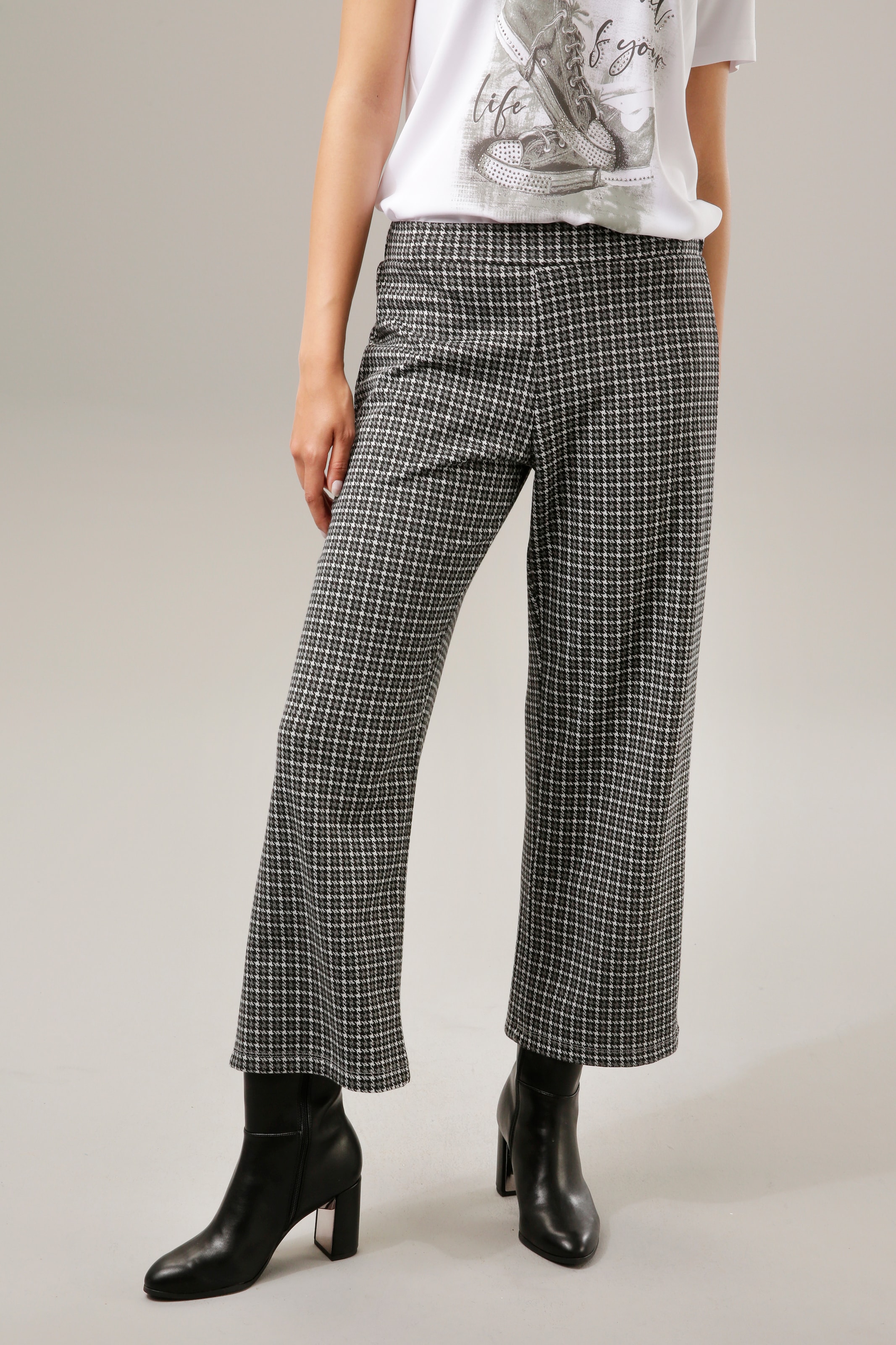 Aniston CASUAL Culotte, mit Hahnentritt-Muster im Karo-Dessin - NEUE  KOLLEKTION kaufen | BAUR