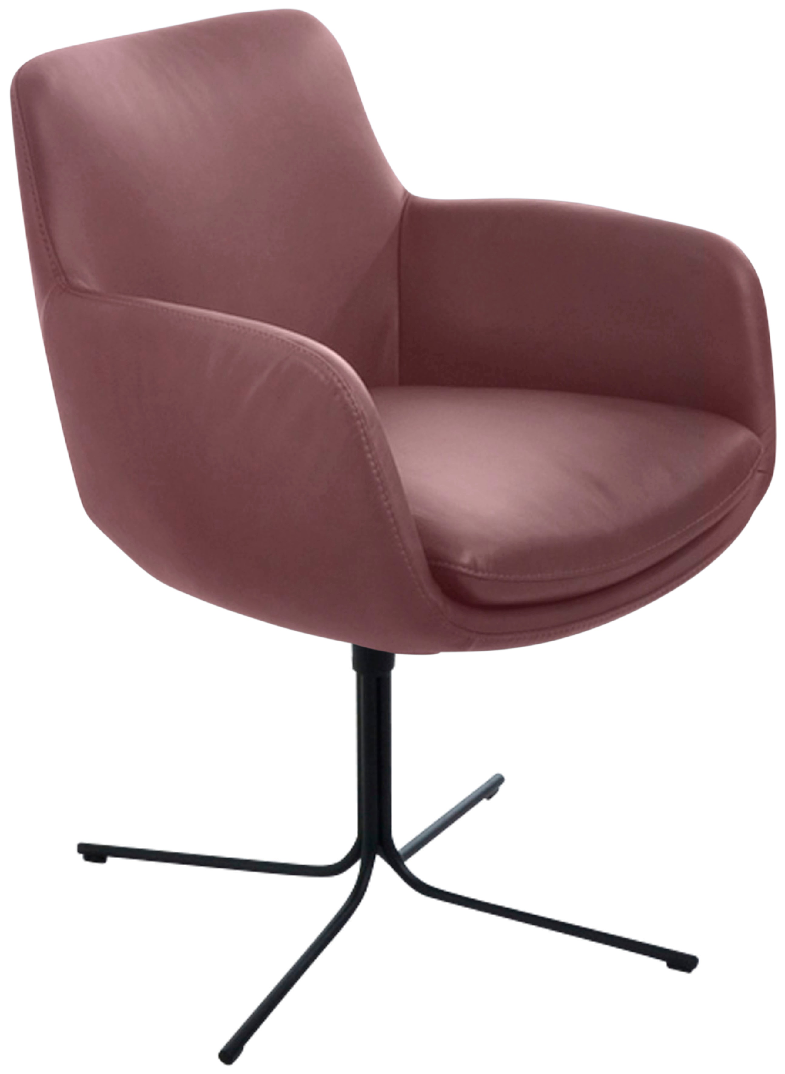 Thumbnail - K+W Komfort & Wohnen Drehstuhl "Pego" () filigranem 4-Fuß-Gestell in schwarz