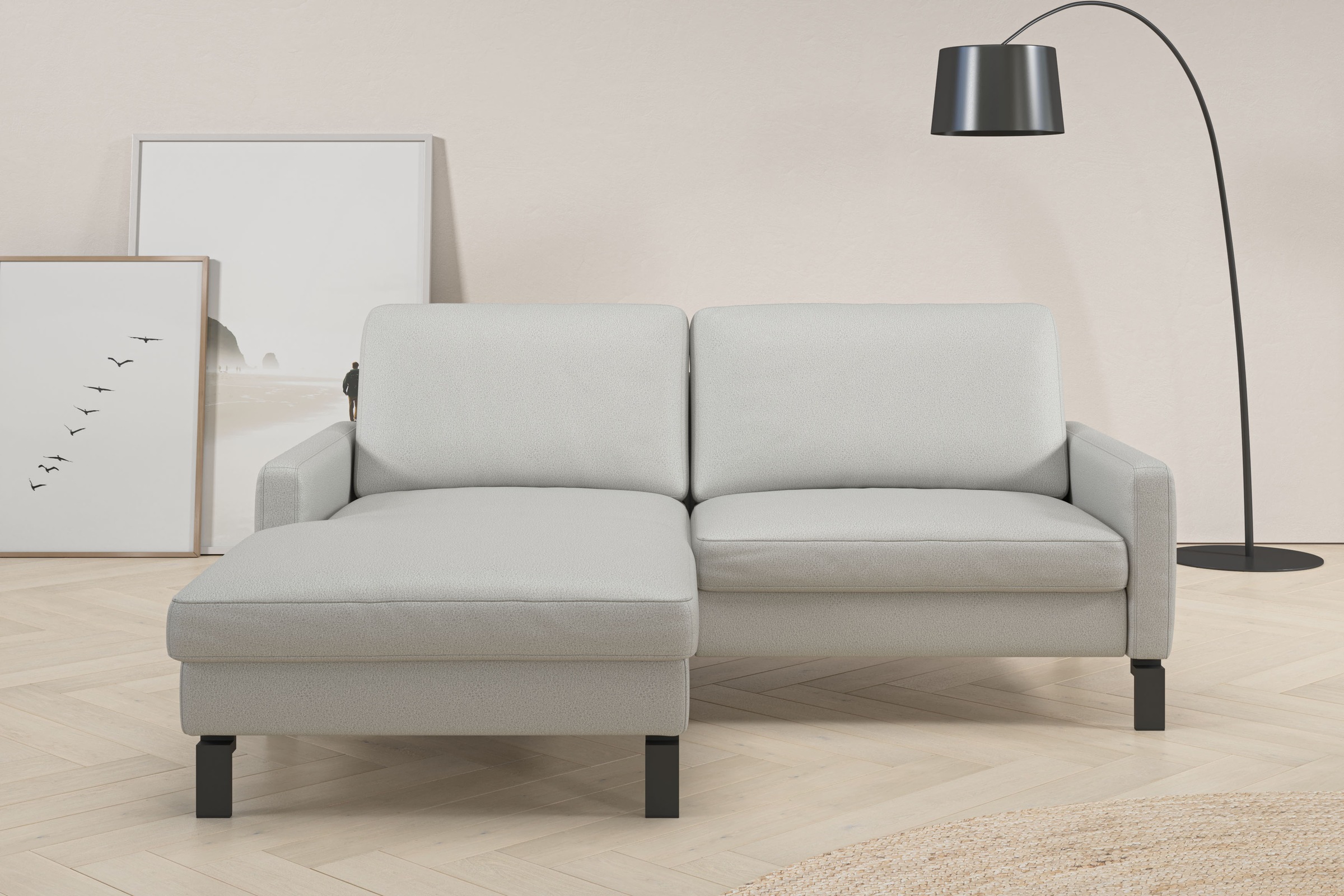 Home affaire Ecksofa "Lecce, L-Form, Federkernpolsterung, Breite 194 cm" inkl. saugroboterfreundliche Höhe & schmale Armlehnen