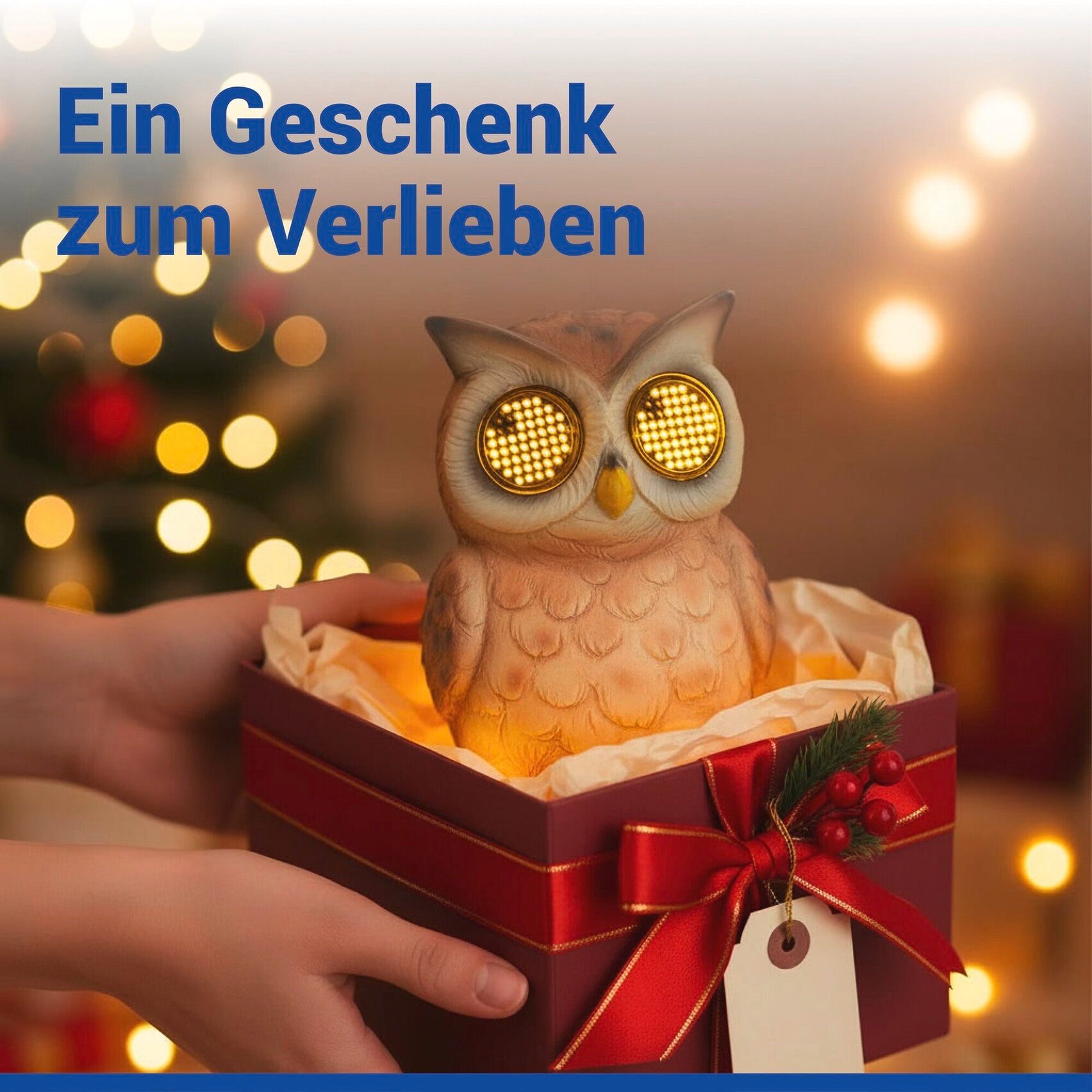 Maximex LED Dekofigur »Modell Blinky Eyes Eule« Warmweiß solarbetriebene Gartenfigur mit leuchtenden Augen, für Garten & Balkon