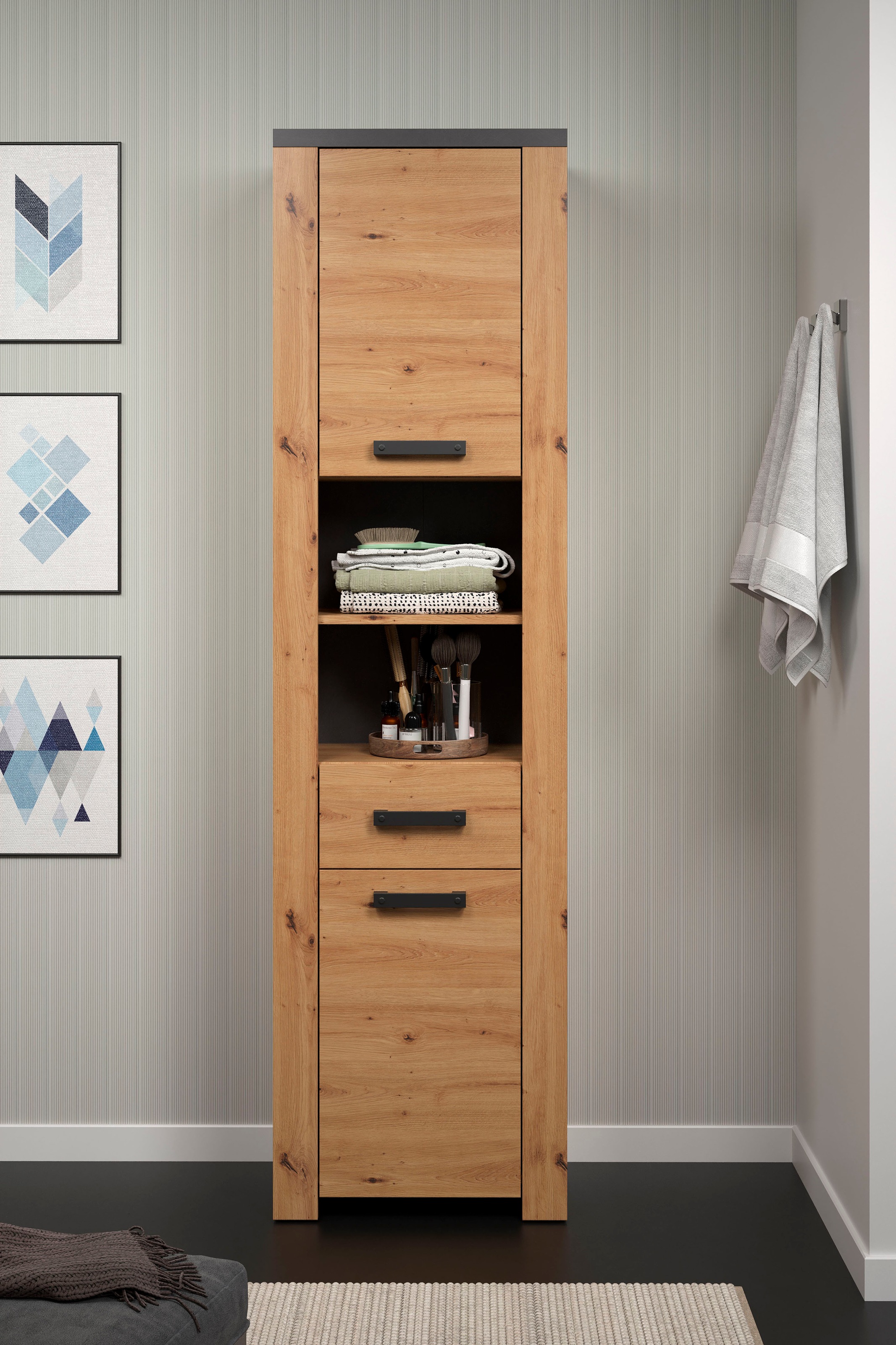 welltime Hochschrank "Ambres" 1 Stk. tlg. Hochschrank mit Soft-Close Funkti günstig online kaufen