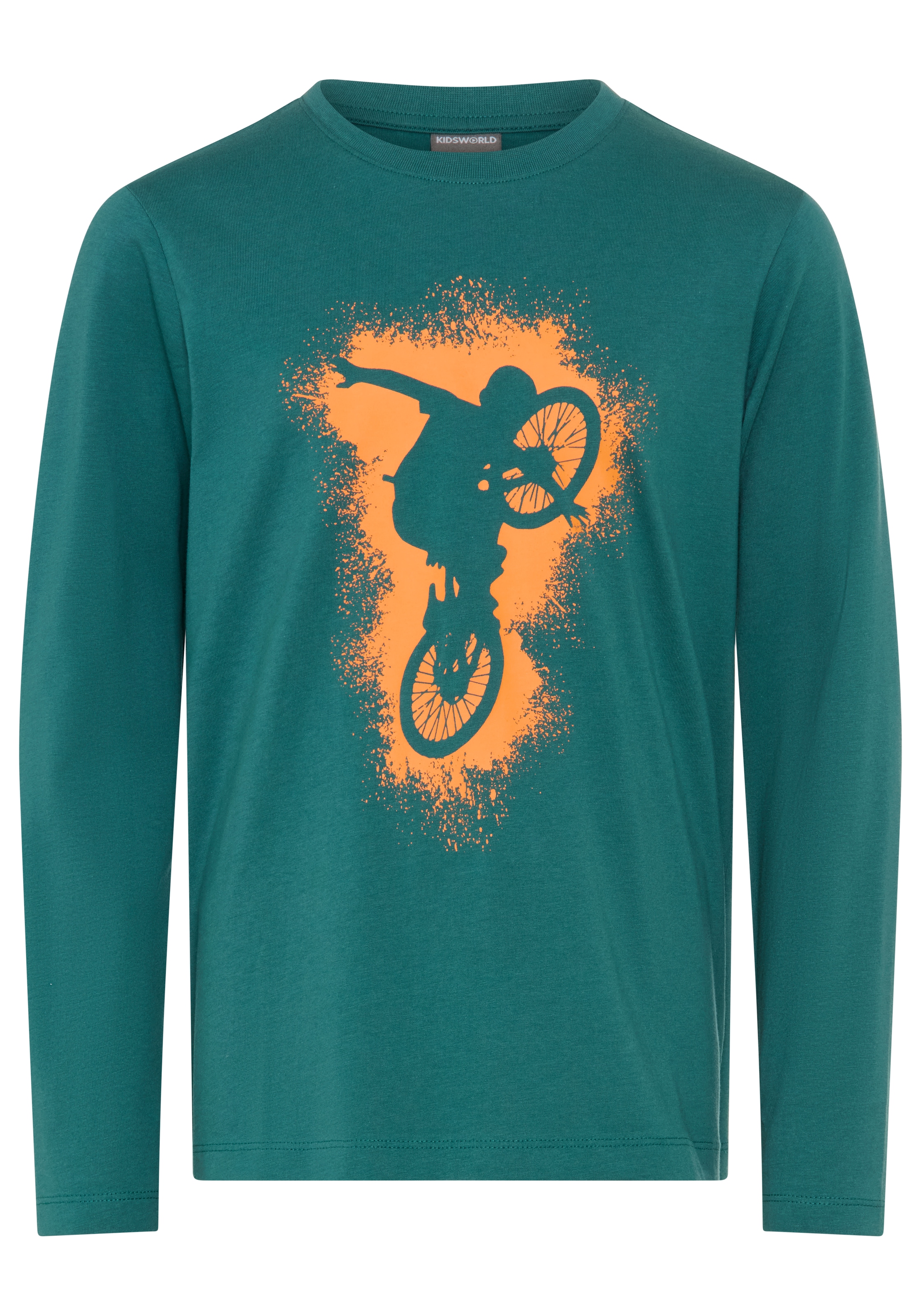 KIDSWORLD Langarmshirt »BIKER« , lässiger Druck für Jungen