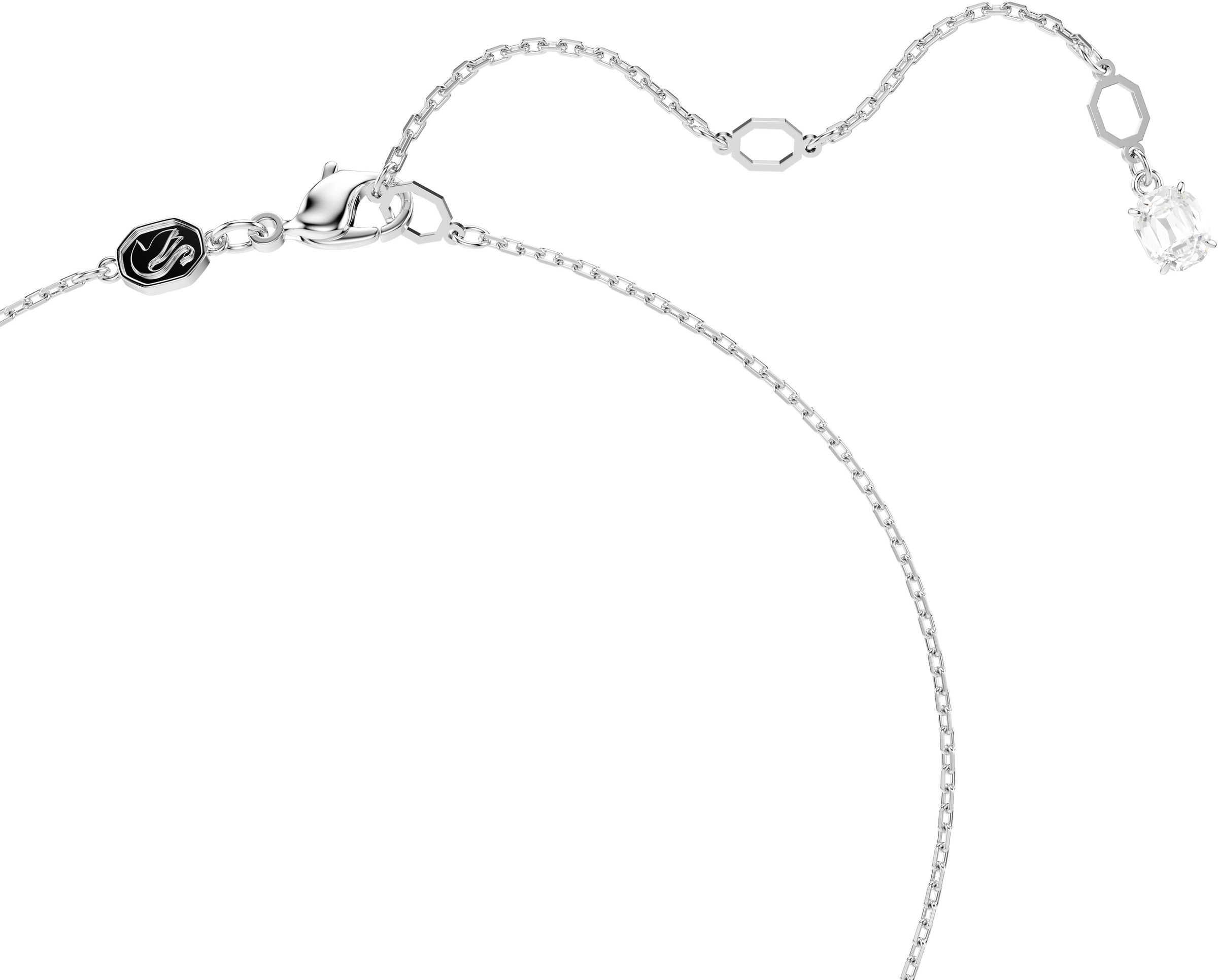Kette mit Anhänger SWAROVSKI "Schmuck Geschenk Halskette Hyperbola", gold (metallfarben, gelbgoldfarben, kristallweiß), Halsketten, Damen, Metall, L: 45, mit Swarovski Kristall 4