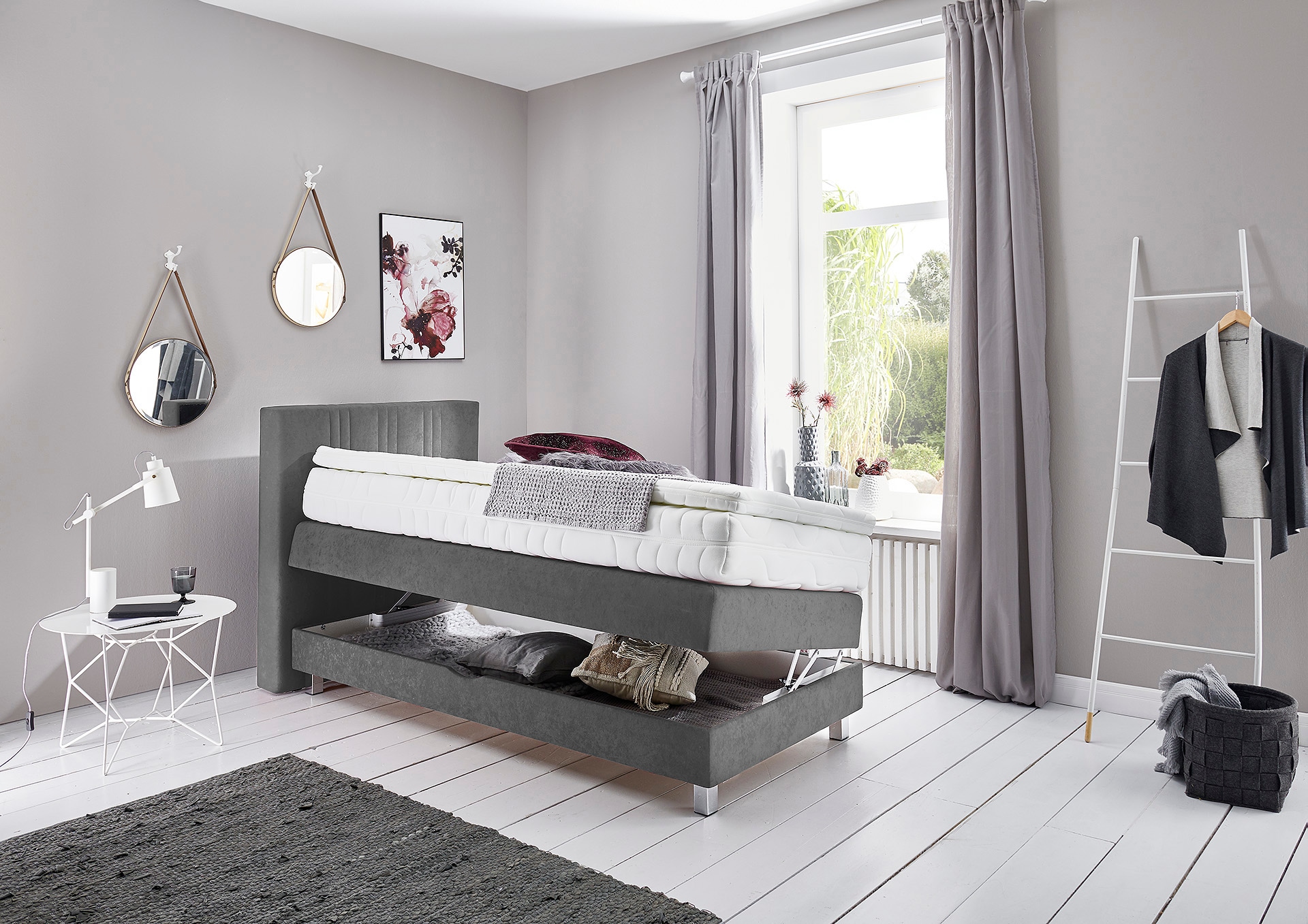 Westfalia Schlafkomfort Boxspringbett, wahlweise mit Bettkasten und Topper