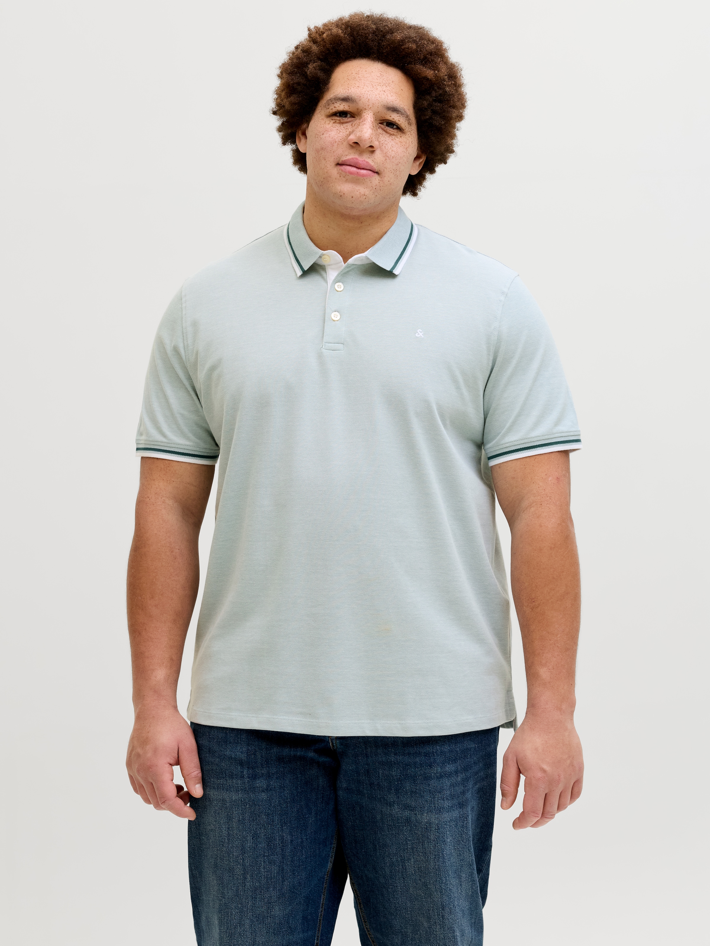Jack & Jones PlusSize "JJEPAULOS POLO SS NOOS PLS" mit Logo Stickerei günstig online kaufen
