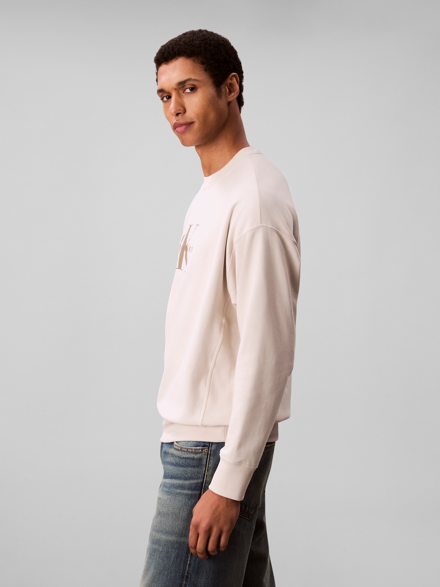 Calvin Klein Jeans Sweatshirt "LS EU 350TERRY MONOLOGO CN SWTSH", Rundhalsa günstig online kaufen