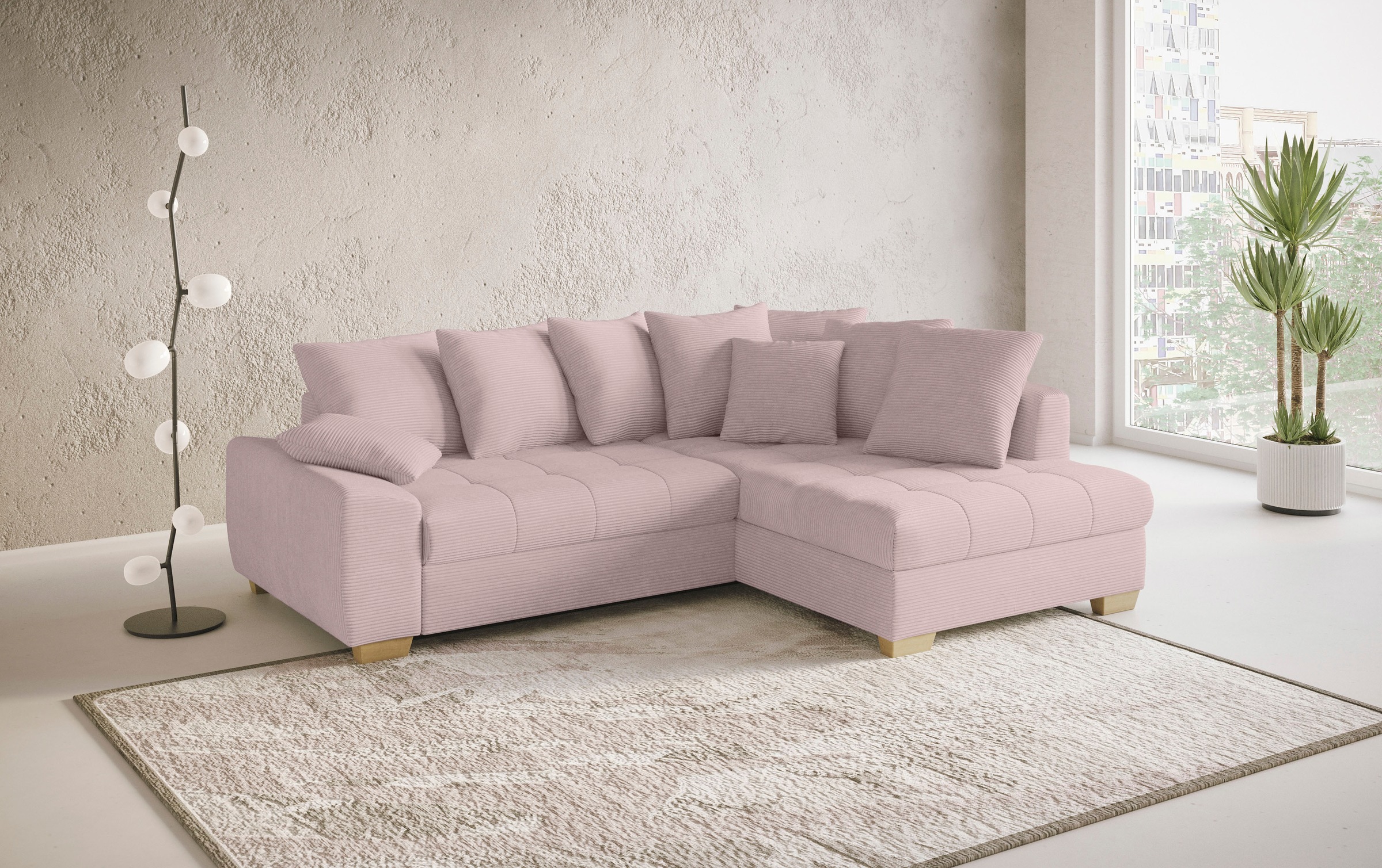 Mr. Couch Ecksofa "Nikita II, L-Form", Wahlweise mit Bettfunktion, Bettkast günstig online kaufen