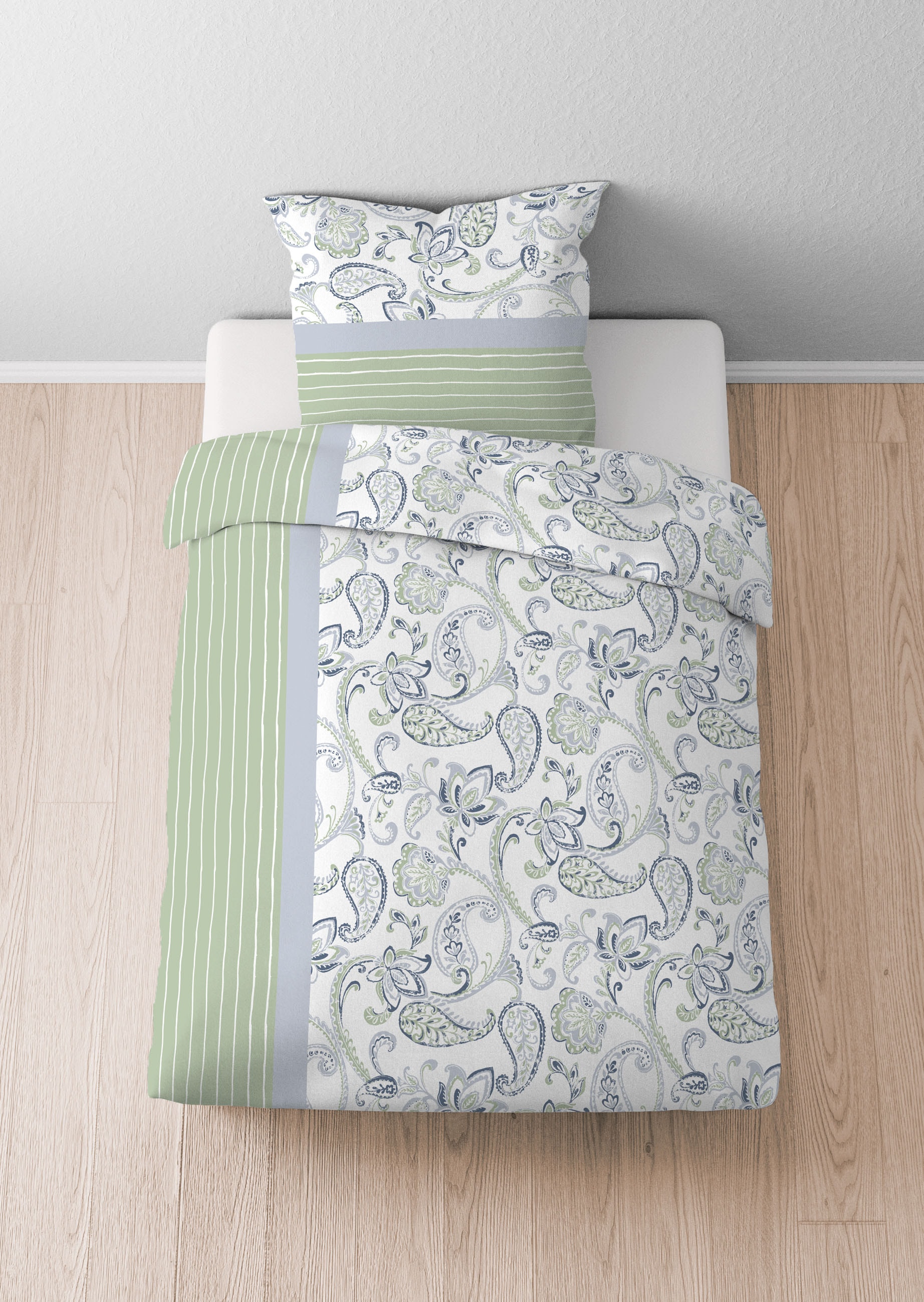 Castell - Markenbettwäsche Bettwäsche »0560987« 2 Stk. tlg. feiner Glanz + weicher Griff, pflegeleicht, ganzjährig einsetzbar, RV