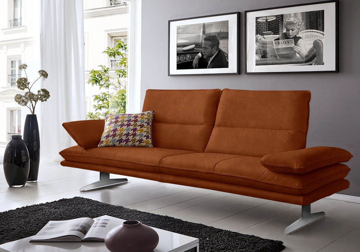 W.SCHILLIG 2,5-Sitzer "broadway Designsofa mit hohem Sitzkomfort" Sitztiefenverstellung, Kopfteil- & Seitenteilverstellung, Breite 236cm