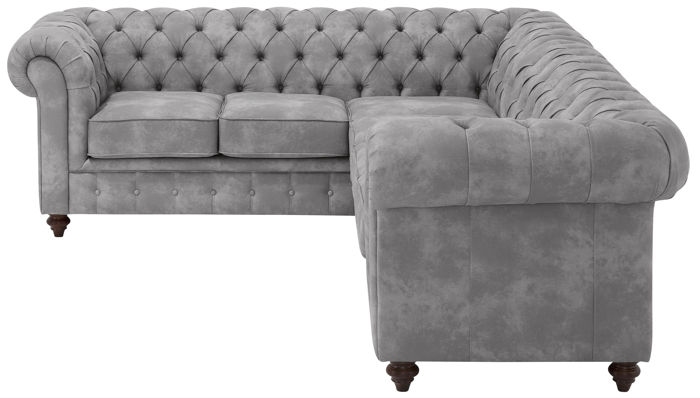 Home affaire Chesterfield-Sofa »Chesterfield Ecksofa, auch in Leder L-Form«, hochwertige Knopfheftung, langer Schenkel links oder rechts wählbar