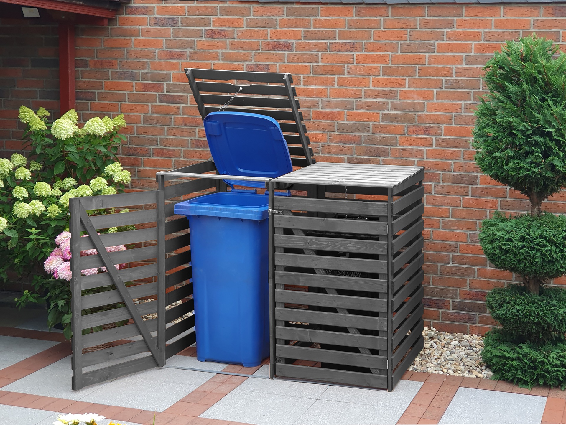 promadino Mülltonnenbox »Vario V«, für 2 x 240 l, anthrazit