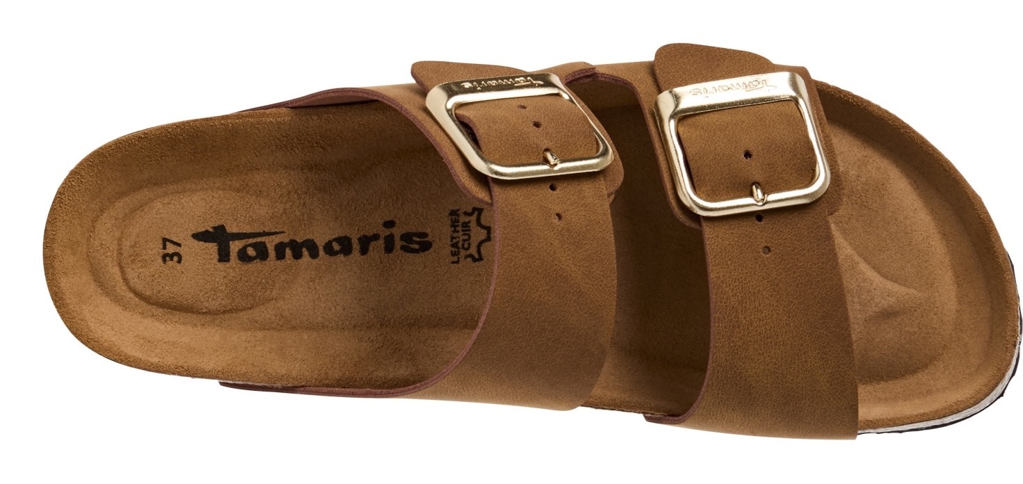 Tamaris Pantolette, Sommerschuh, Schlappen mit gepolstertem Fußbett
