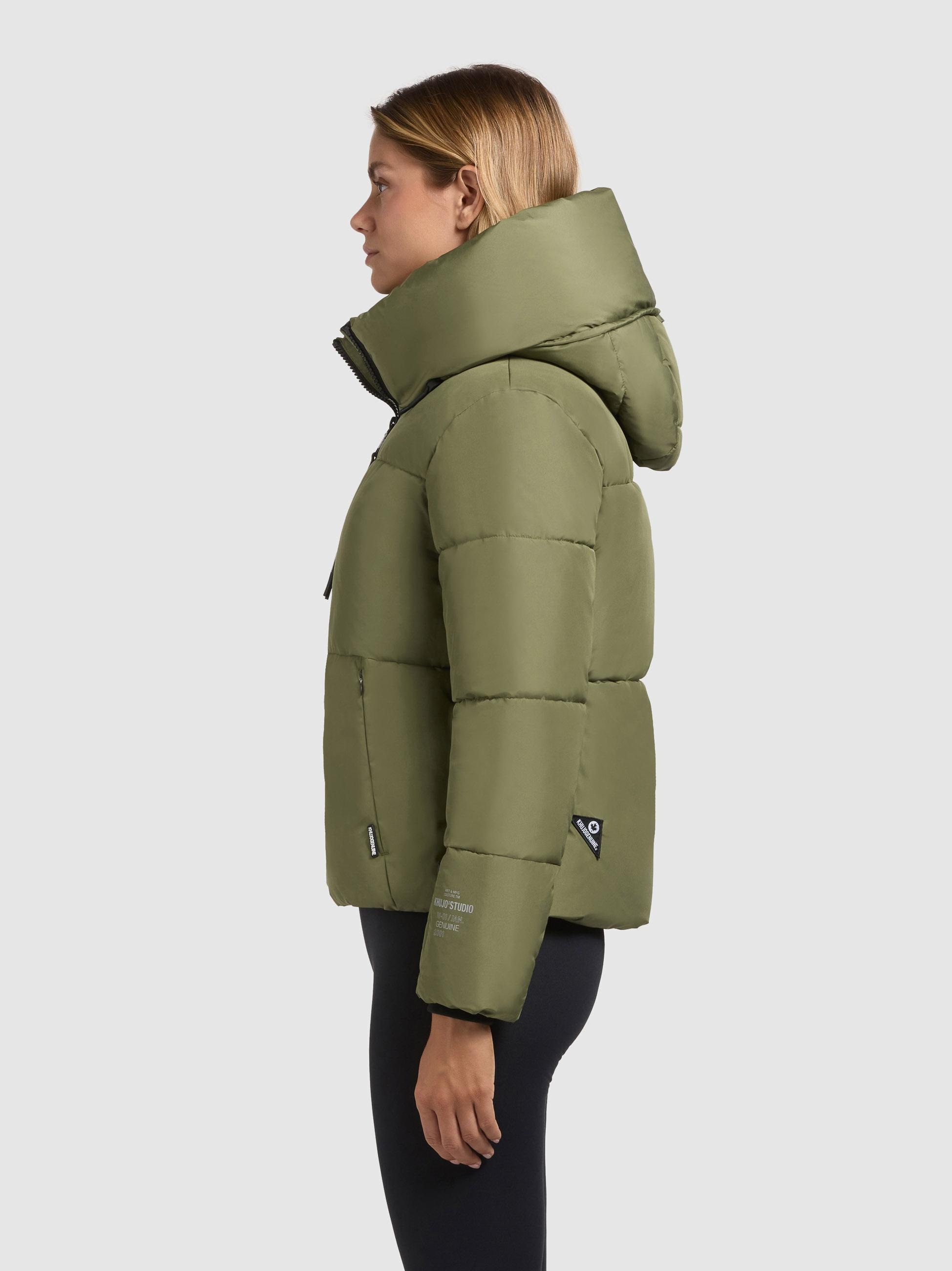 khujo Outdoorjacke »Audrey Matt«, mit Kapuze, Warme Winterjacke mit verstellbarer Kapuze