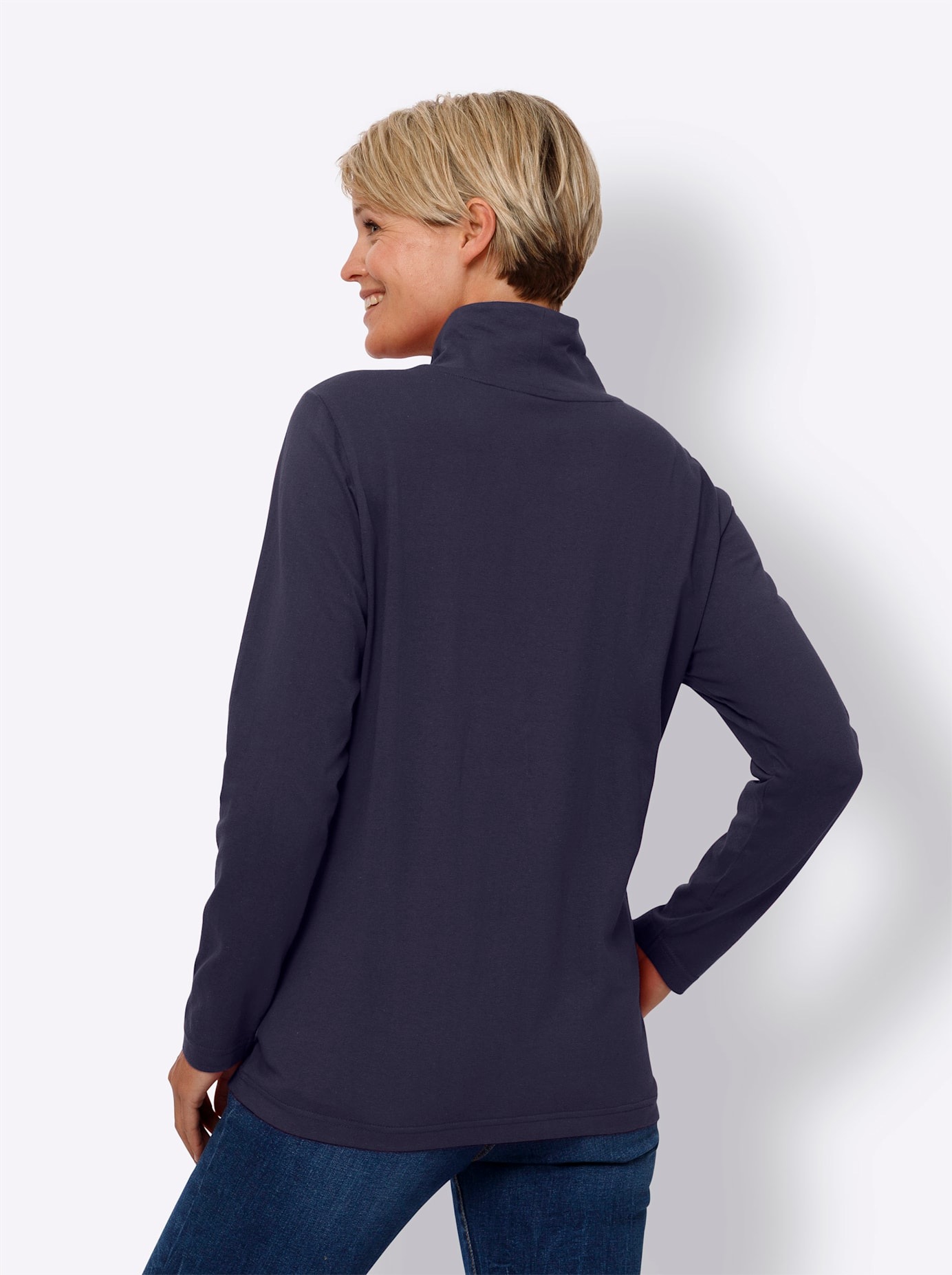 Thumbnail - Classic Basics Stehkragenshirt "Langarm-Shirt", 1 Stk.