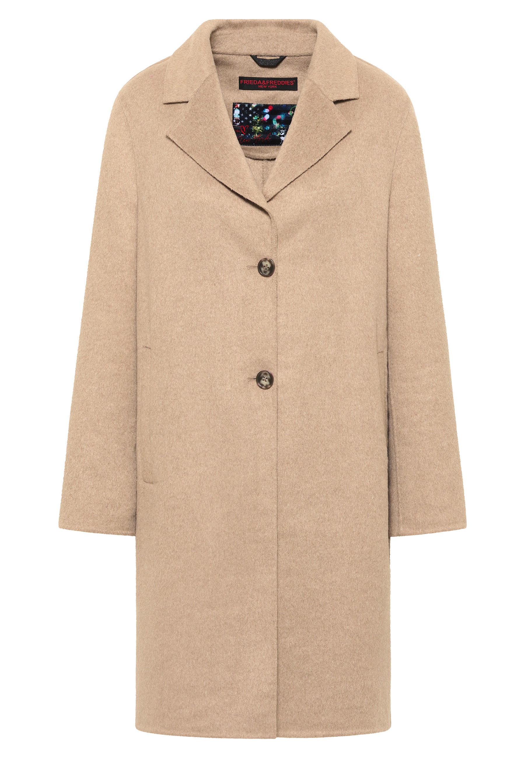 Frieda & Freddies Wollmantel »Wool Coat / Ria«, mit Farb- und Materialkombination