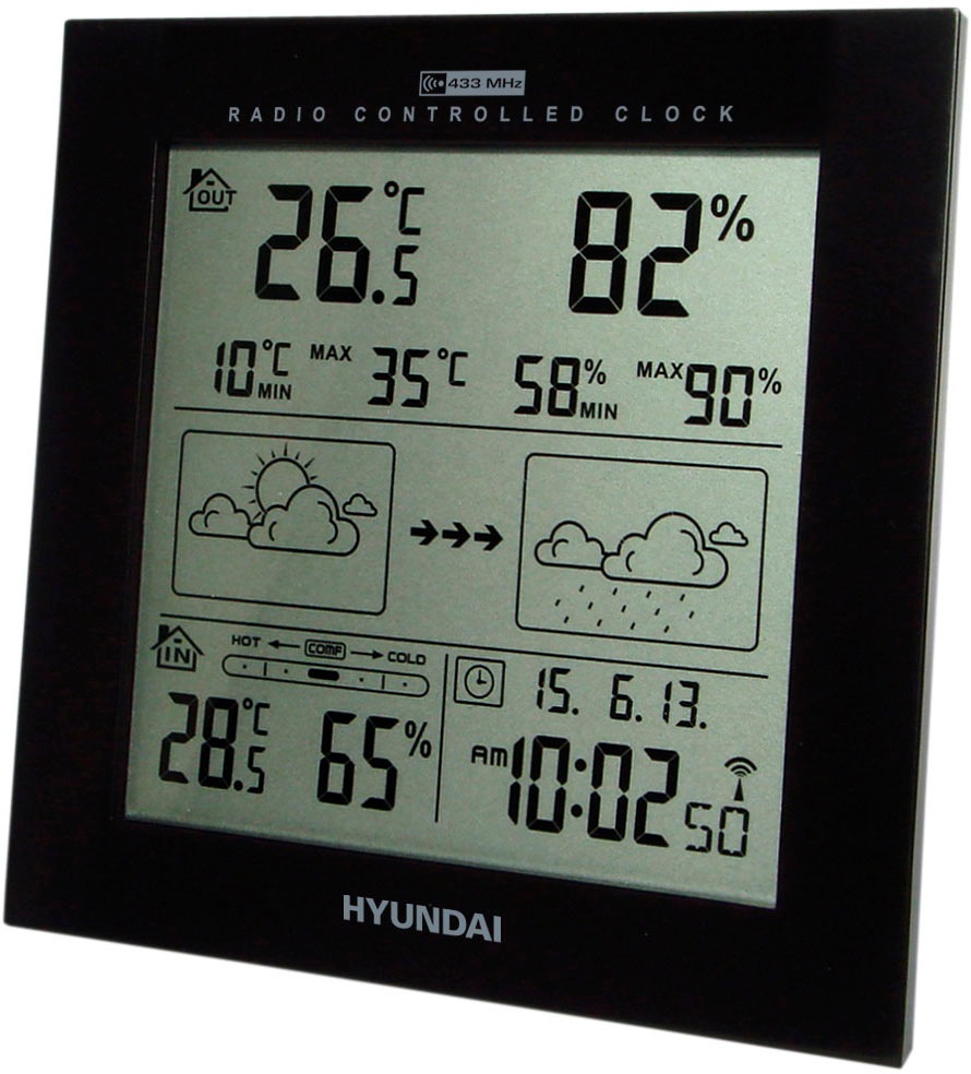 Hyundai Wetterstation "Hyundai WS2244W" (mit Außensensor) günstig online kaufen