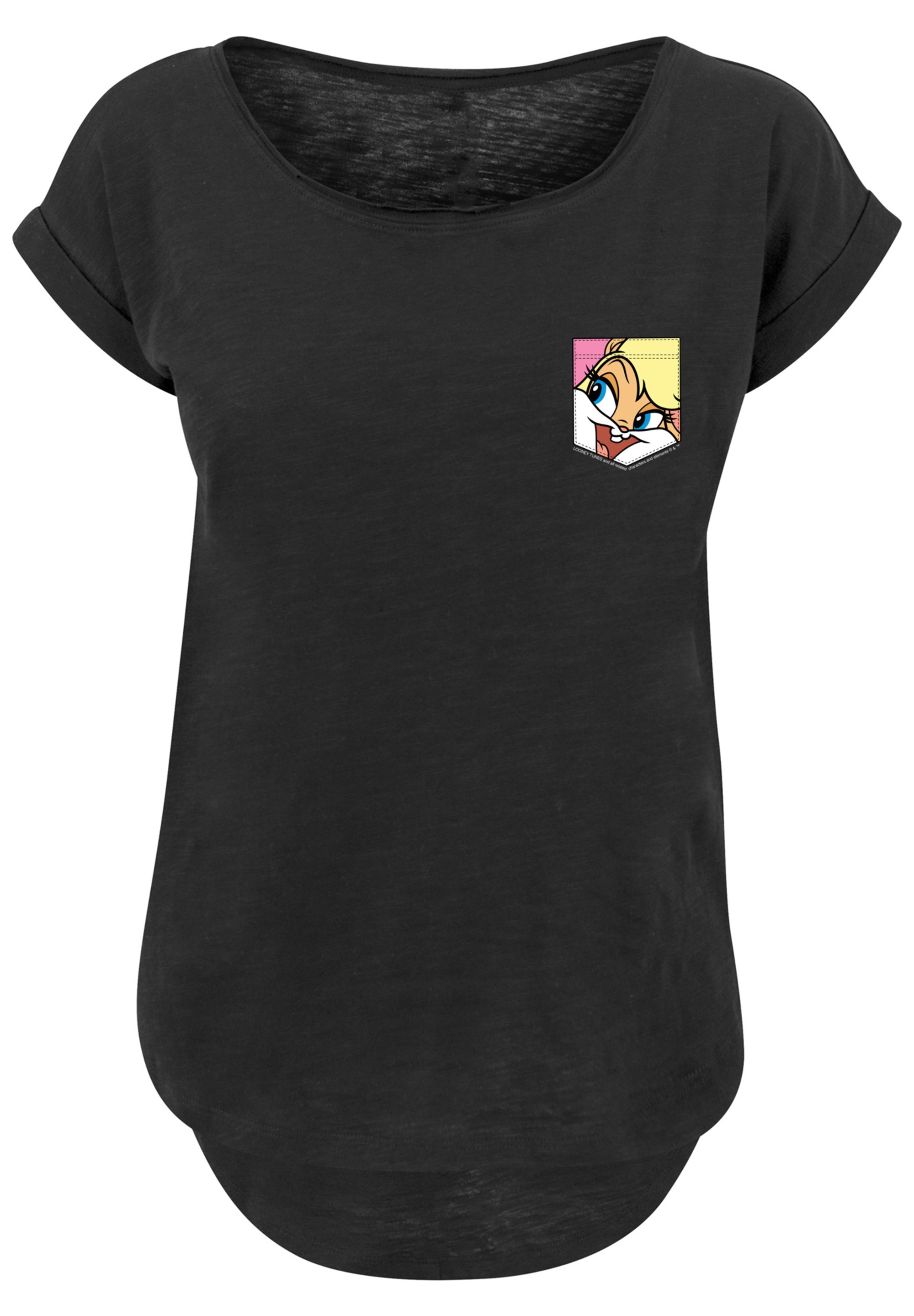 F4NT4STIC T-Shirt »Looney Tunes Lola Bunny Face Faux Pocket«, Print