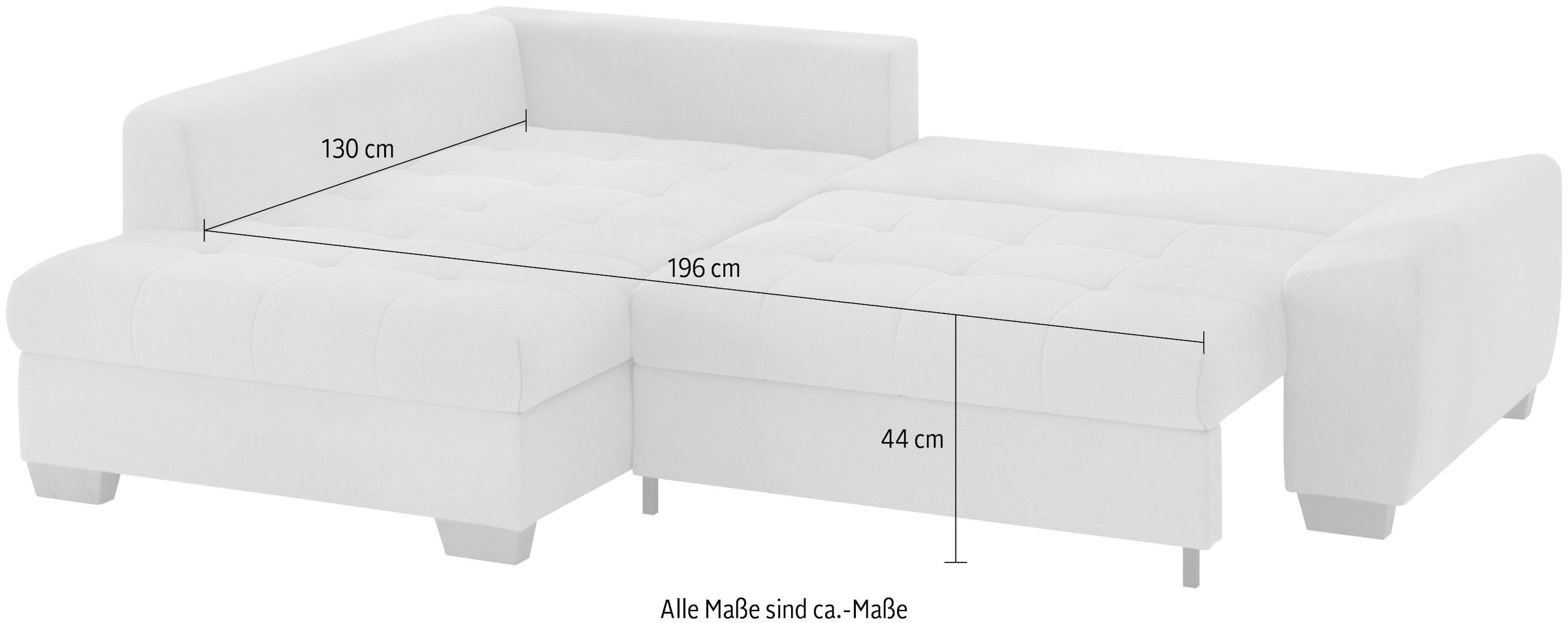Mr. Couch Ecksofa »Nikita II, L-Form«, Wahlweise mit Kaltschaum, EasyBett, Bettkasten