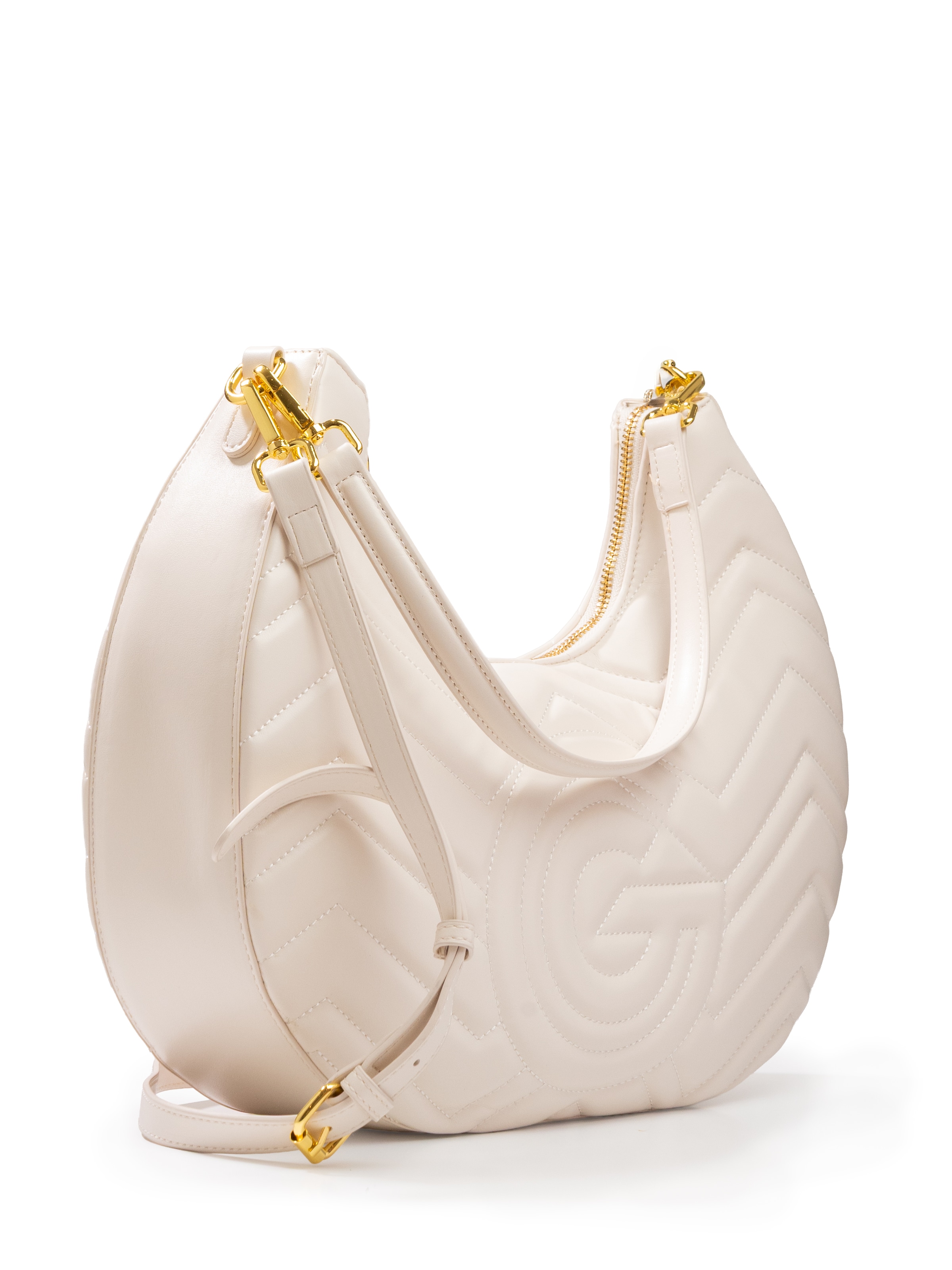 Gabriella GUCCI Hobo »JENNIFER« Damen Henkeltasche, Schultertasche, Umhängetasche mit vielen Details
