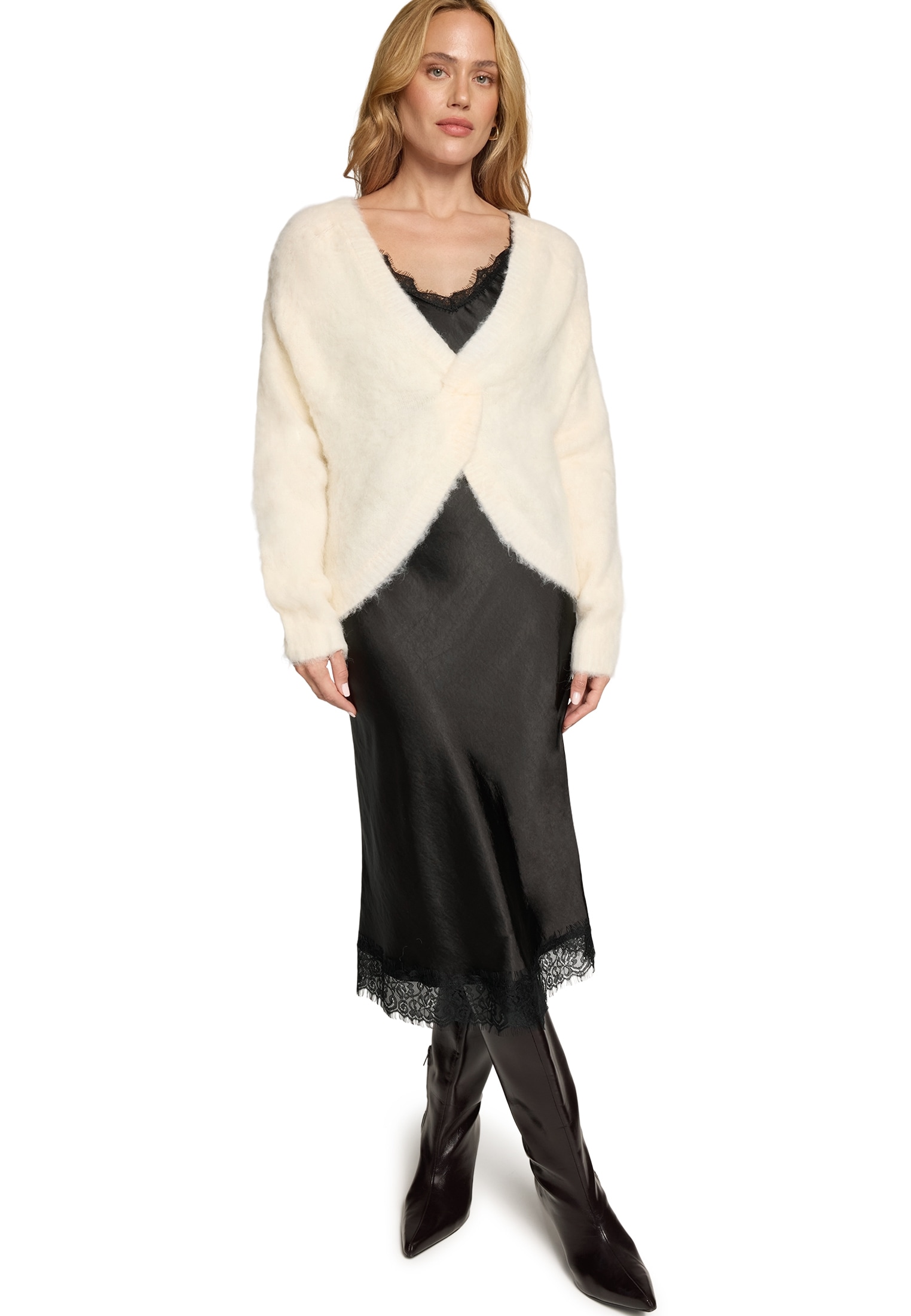 Zero T-Shirt »Damen mit Spitze« 1 tlg. Plain/ohne Details