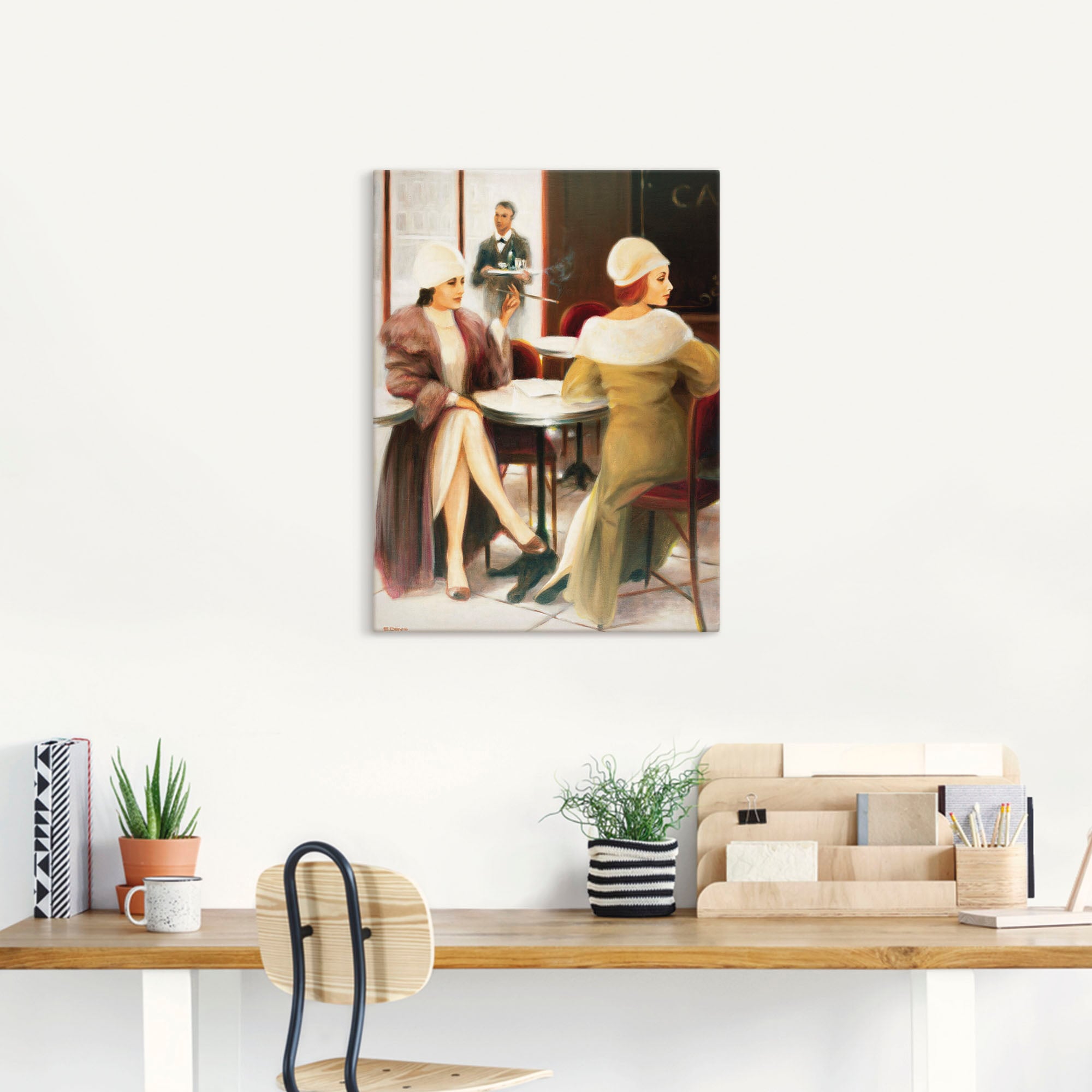 Artland Wandbild »Cafe I«, Frau, (1 St.), als Leinwandbild, Poster in verschied. Größen