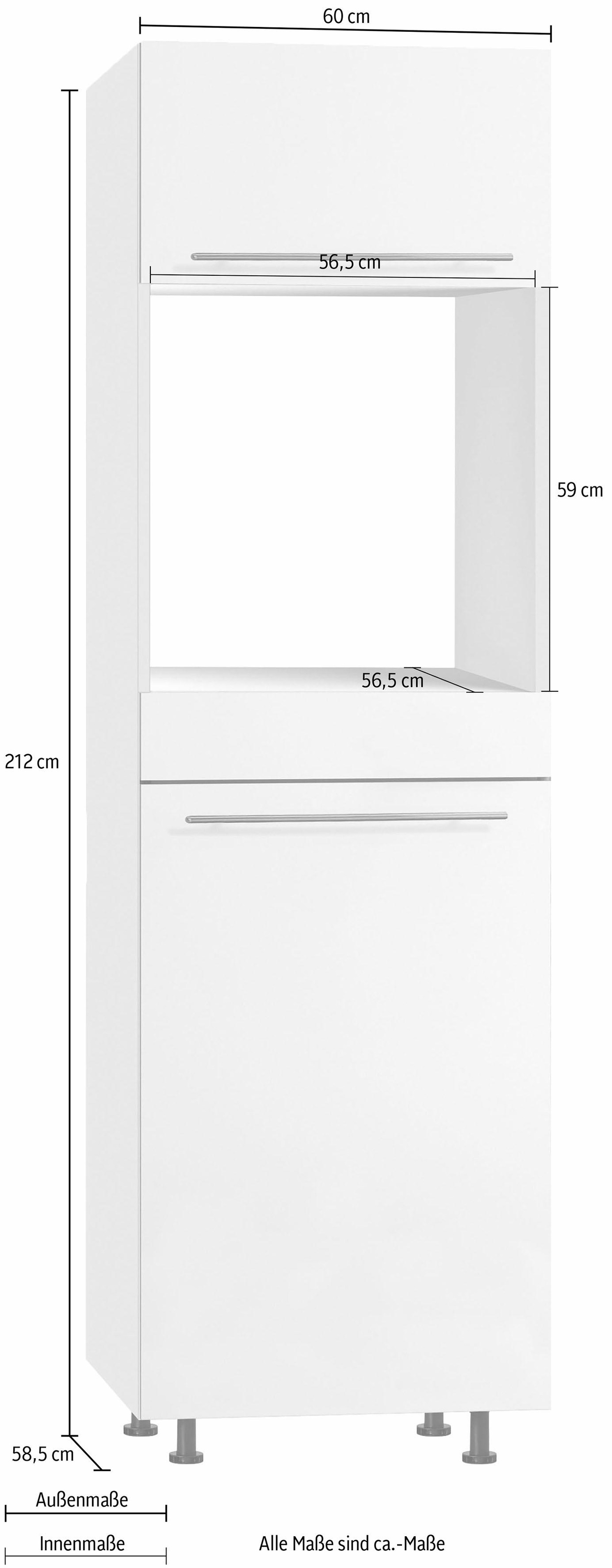 OPTIFIT Backofen/Kühlumbauschrank »Bern«, 60 cm BAUR 212 höhenverstellbaren breit, | mit Stellfüßen cm hoch