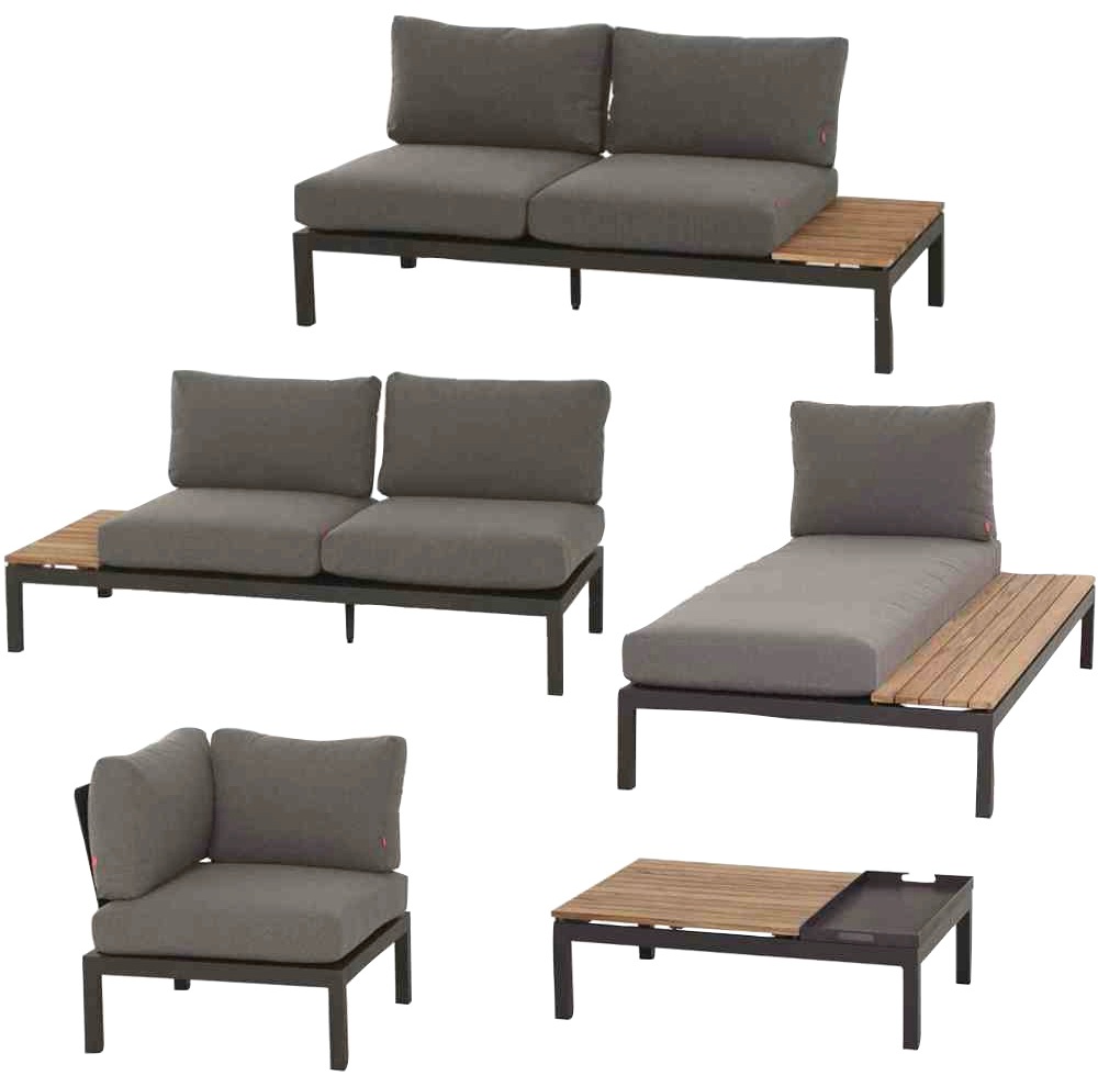 Siena Garden Gartenlounge-Set »Alvida«, (5 tlg.)