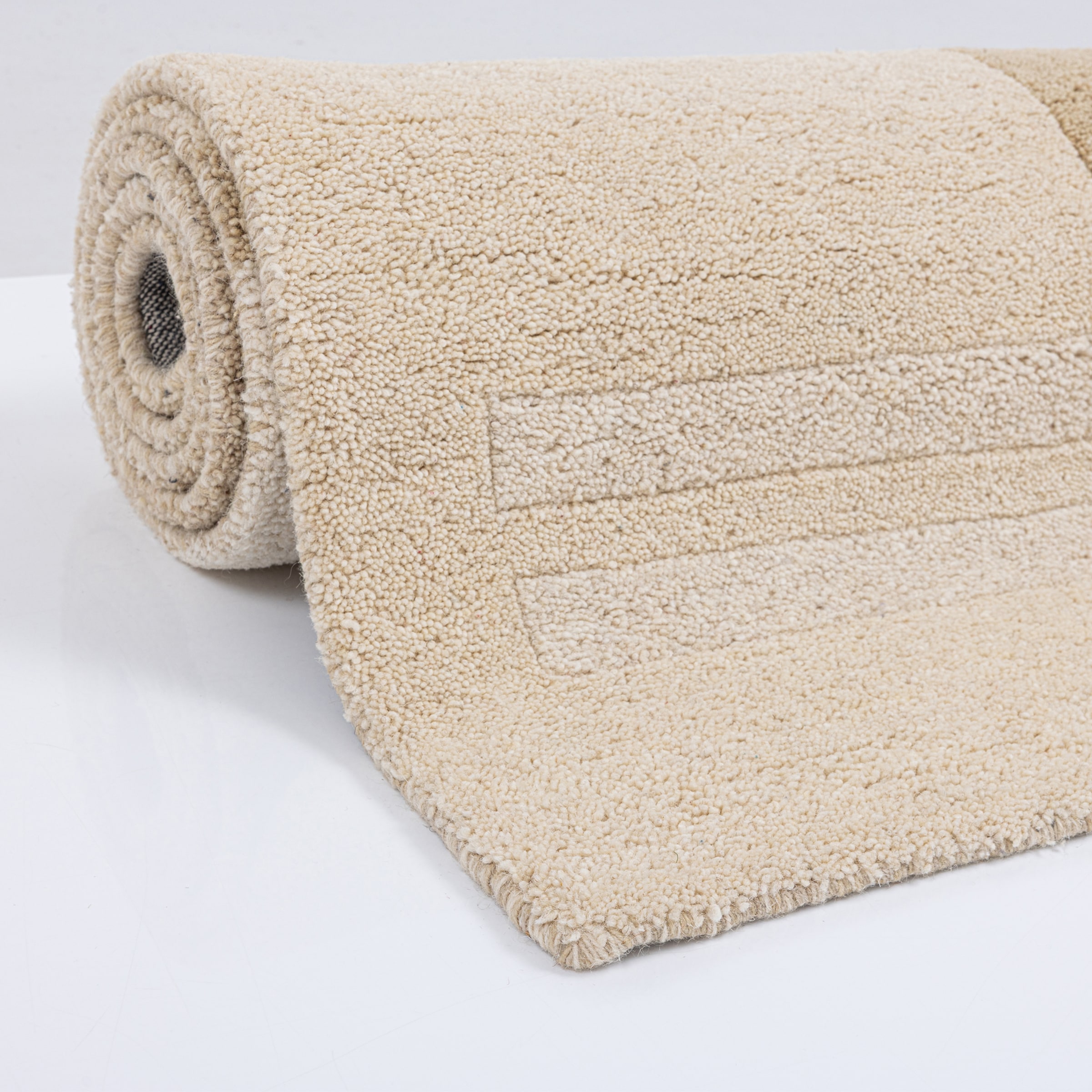 THEKO Wollteppich »Gabbeh Kästchen, Patchwork Design, reine Wolle« rechteckig 14 mm Höhe Naturtöne, Wohnzimmer, Schlafzimmer, Esszimmer