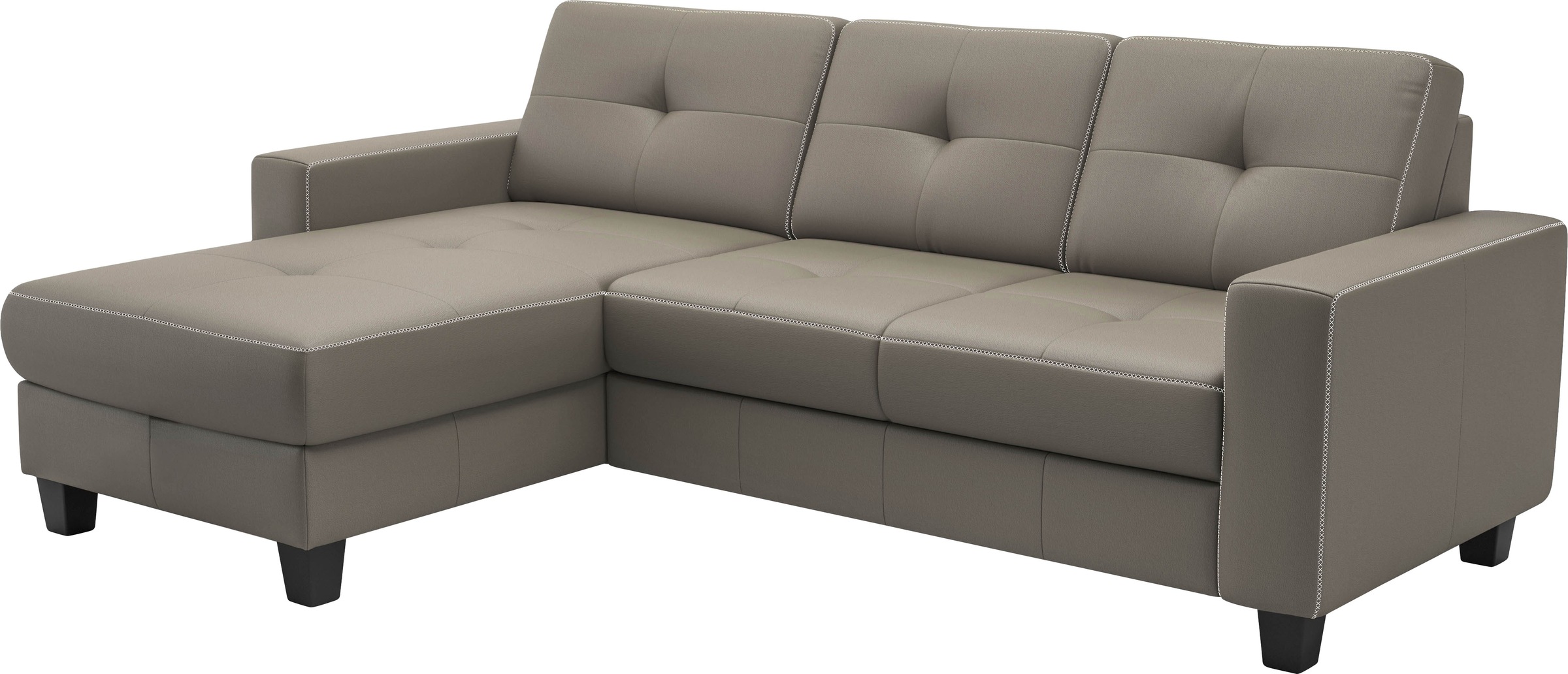 Places of Style Ecksofa »Varese«, wahlweise mit Bettfunktion und Bettkasten