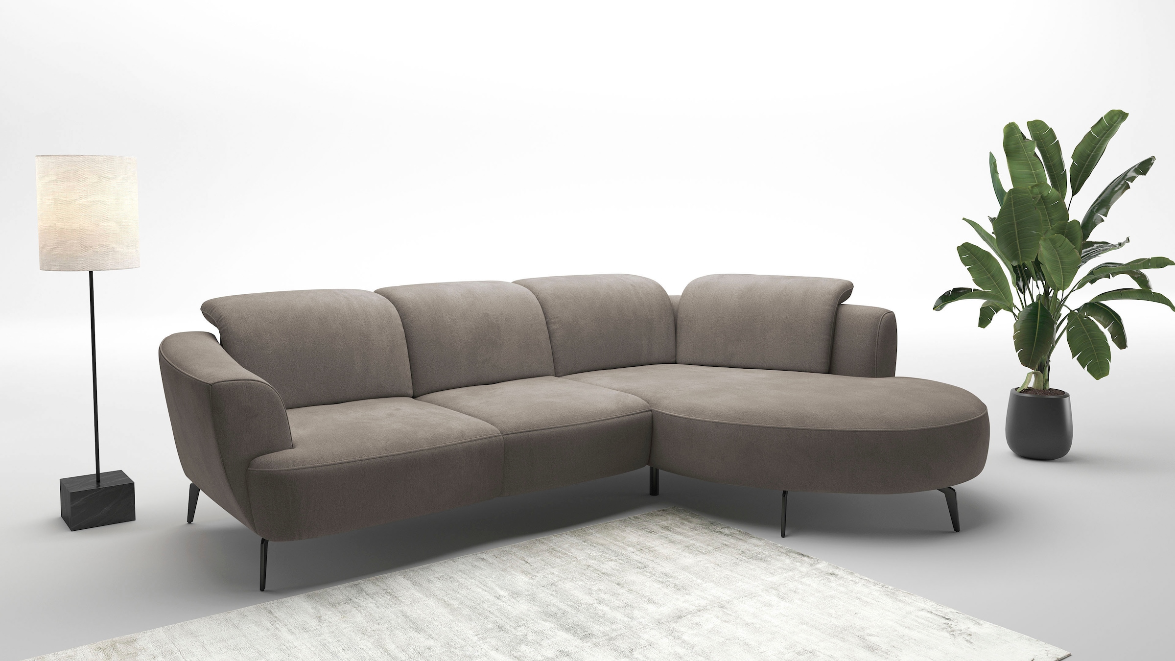 sit&more Ecksofa "Zoe" ink.Sitztiefenverstellung, wahlweise mit Kopfteilverstellung