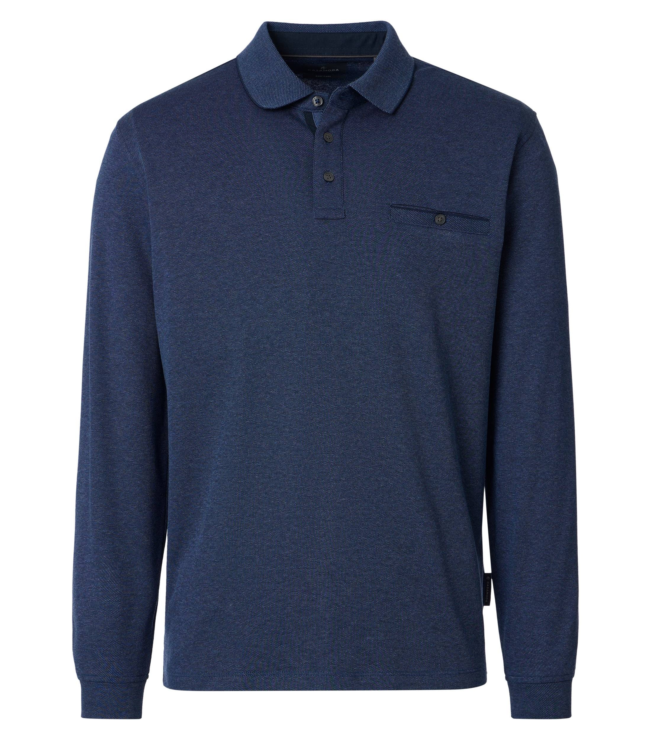 CASAMODA "CASAMODA Polo-Shirt Langarm uni"