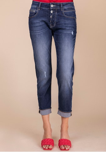 BLUE FIRE Slim-fit-Jeans »Gigi slim tapered«, mit halb offender Knopfleiste kaufen