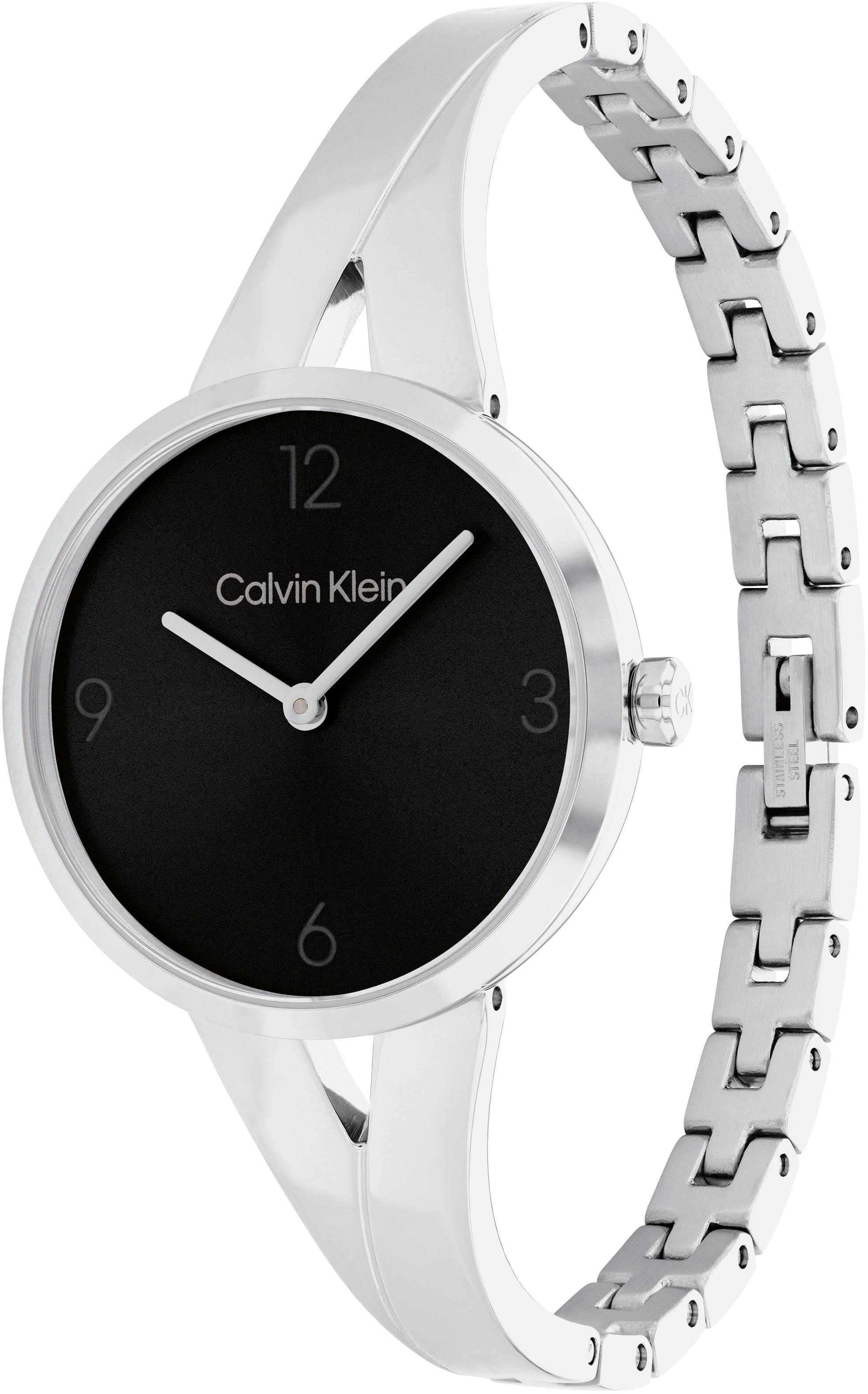 Calvin Klein Quarzuhr »SCULPTURAL«, Armbanduhr, Damenuhr, Mineralglas, Edelstahlarmband