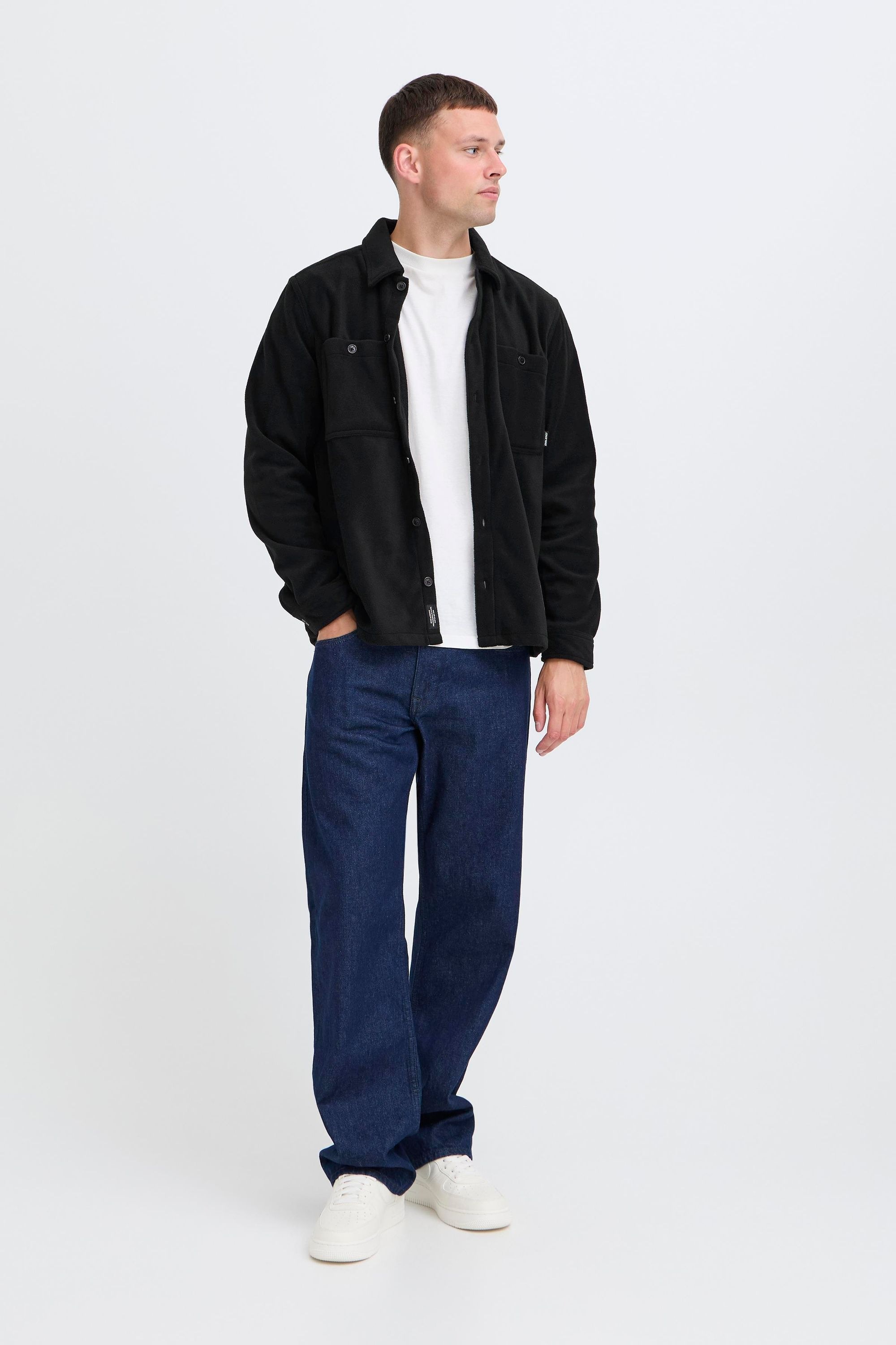 Hemdjacke BLEND "Hemdjacke BHDIRK", Herren, Gr. XL, schwarz, Obermaterial: 100% Polyester PES., Jacken 2