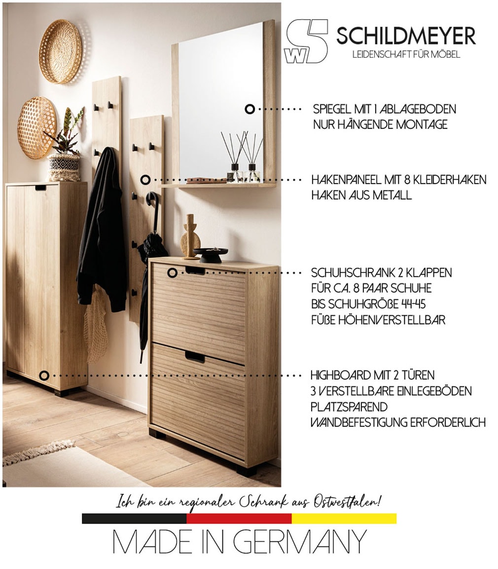 Schildmeyer Schuhschrank »Emmik, Breite 60 cm, platzsparend«, Made in Germany