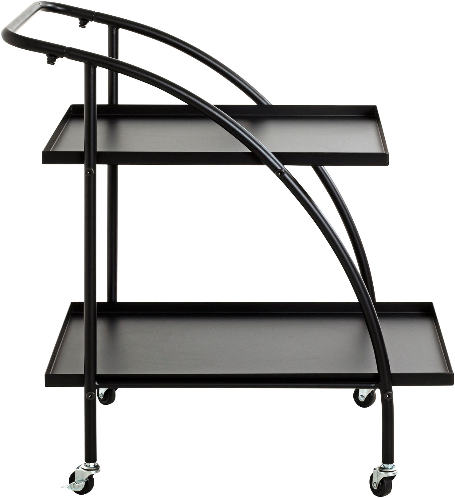 HAKU Servierwagen »Dinett, Kaffeetisch, Küchenwagen, Serviertisch, Teewagen, Trolley« 1 Stk. tlg. rechteckig - aus Metall Schwarz B/T/H 68/42/71 cm