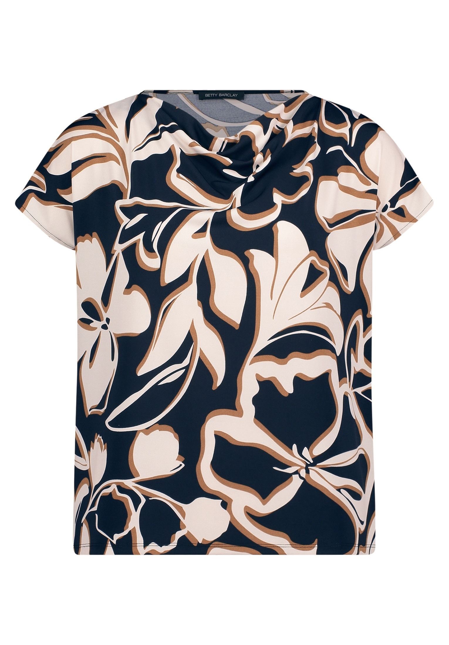 Betty Barclay Kurzarmshirt »Damen mit Wasserfallausschnitt« 1