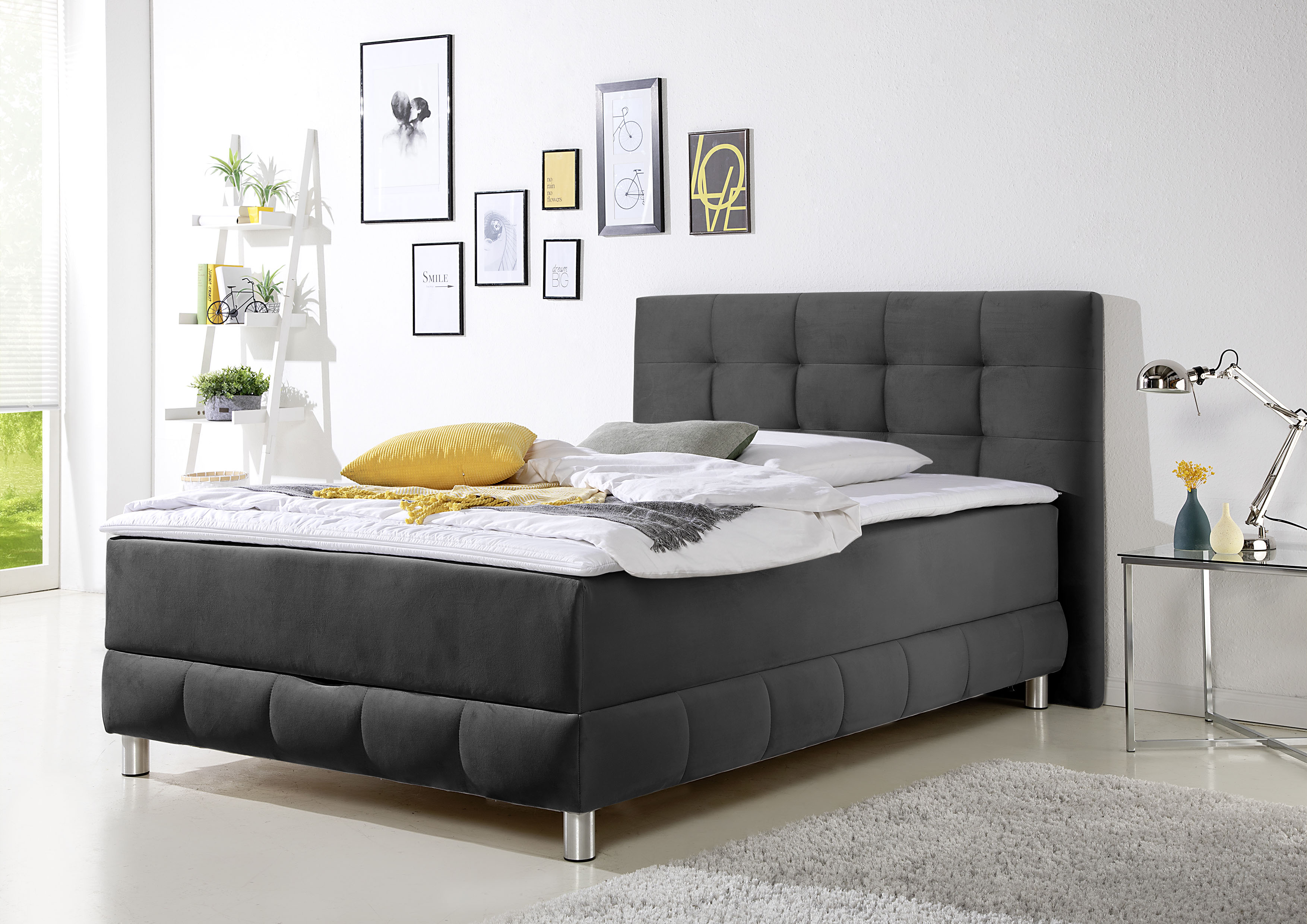 Home affaire Boxbett "Vaasa" inkl. Bettkasten & Topper, XXL-Ausführung, Überlänge 220 cm
